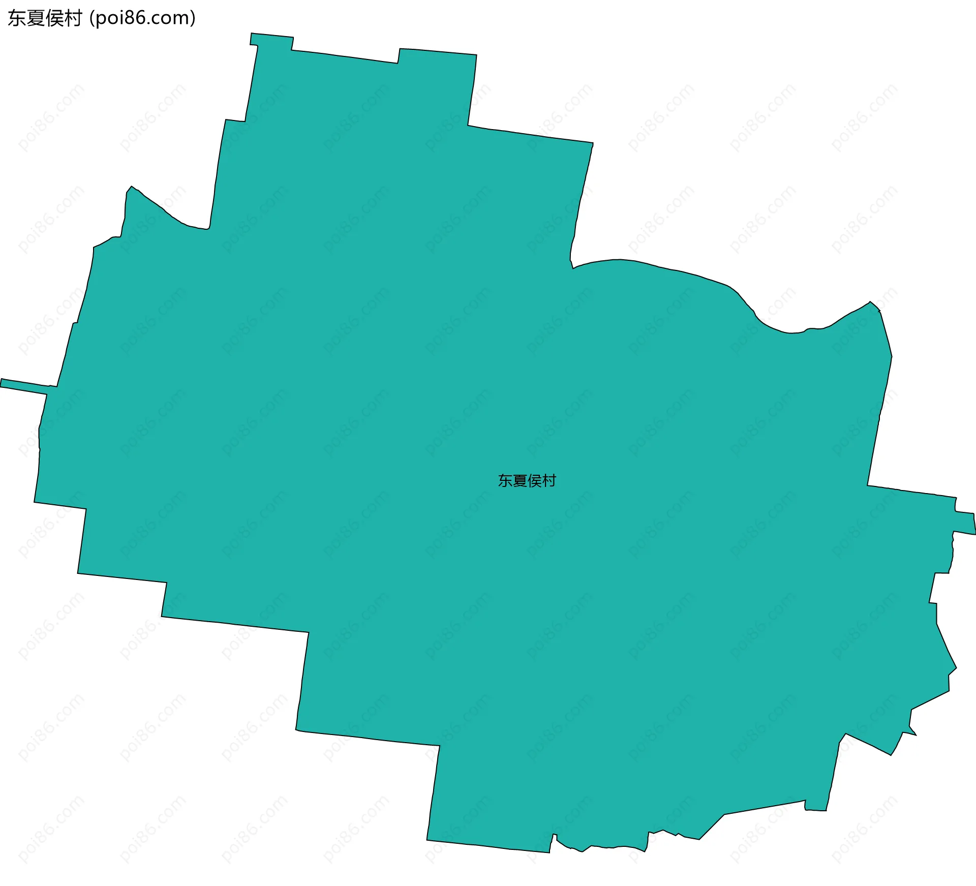 东夏侯村边界地图