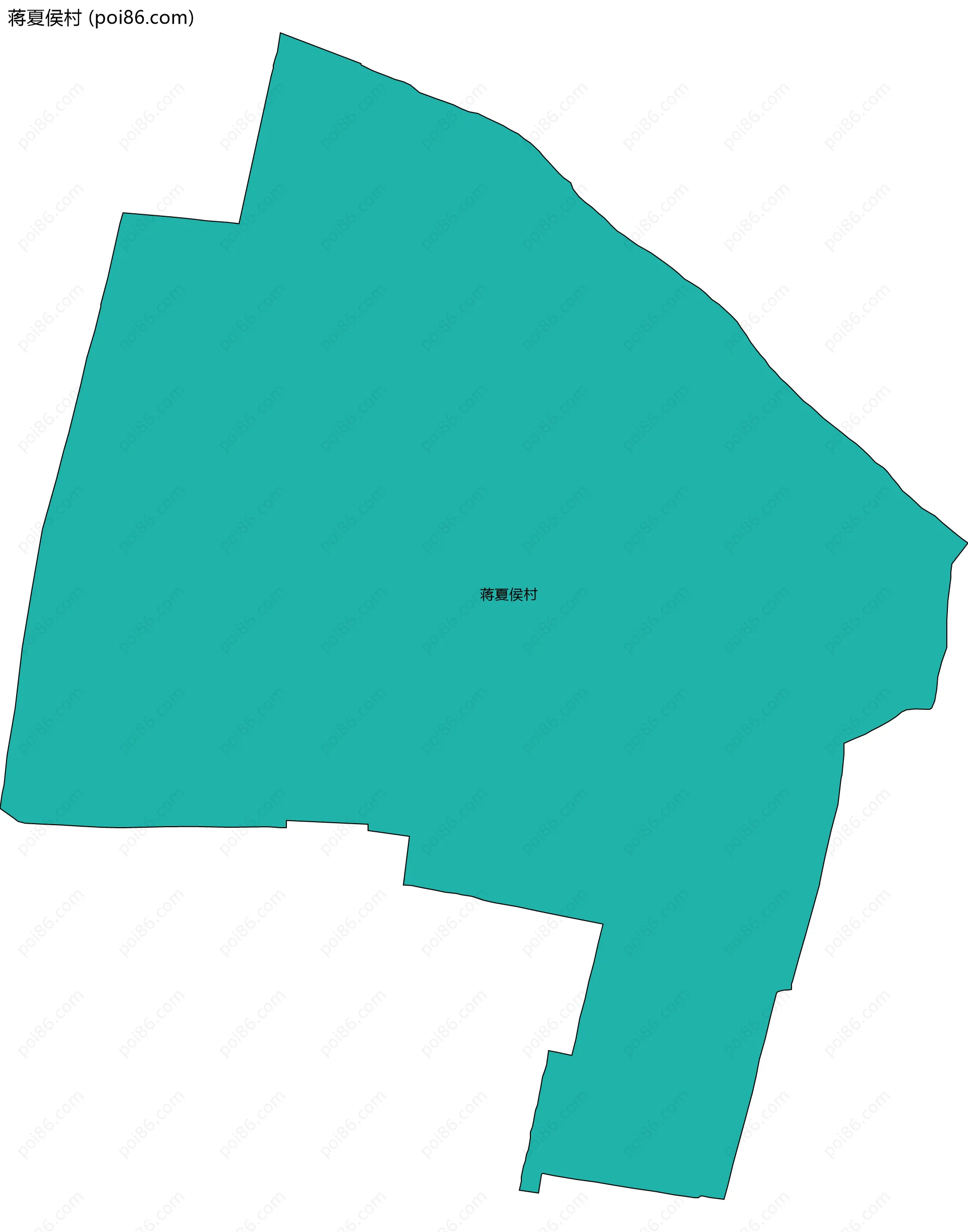 蒋夏侯村边界地图