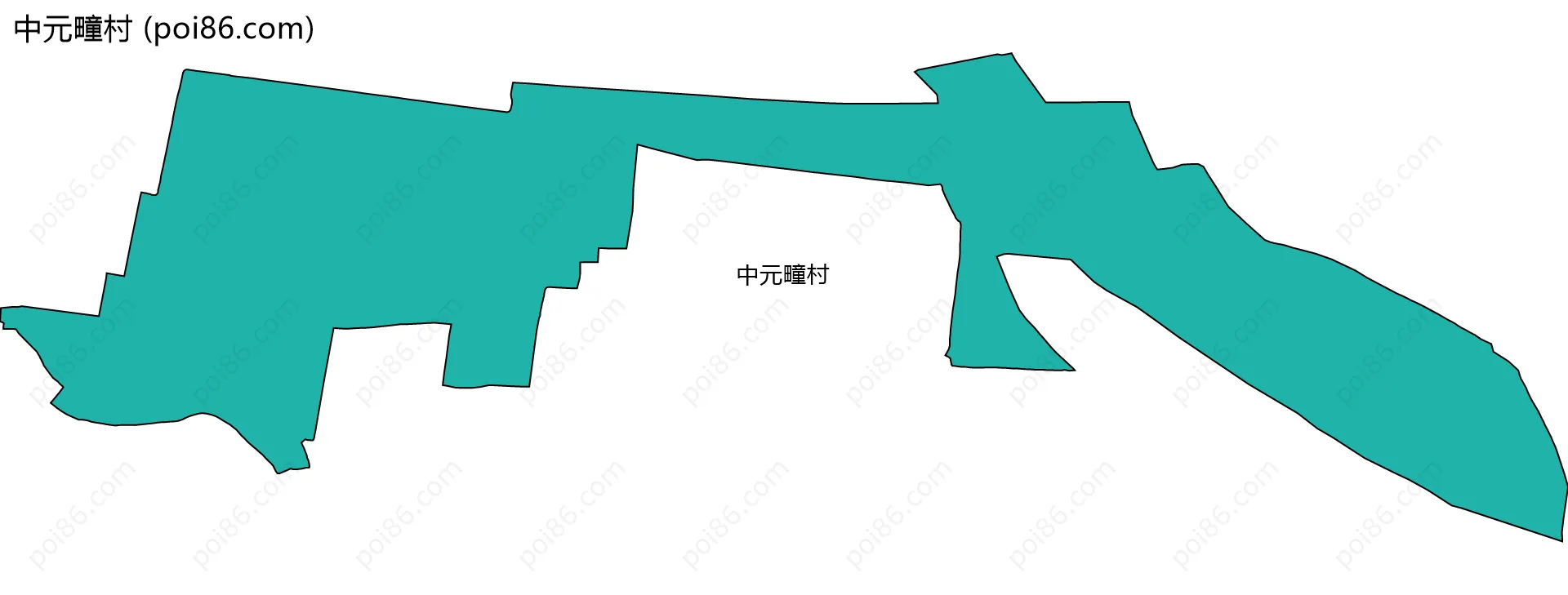 中元疃村边界地图