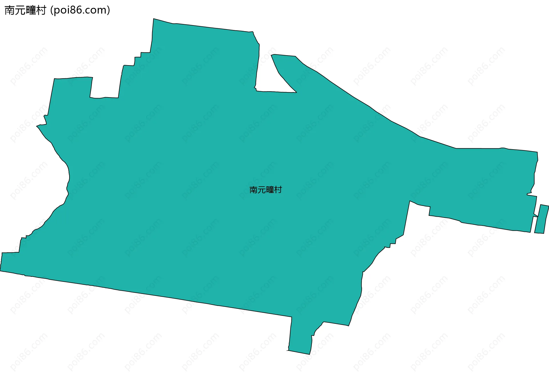 南元疃村边界地图