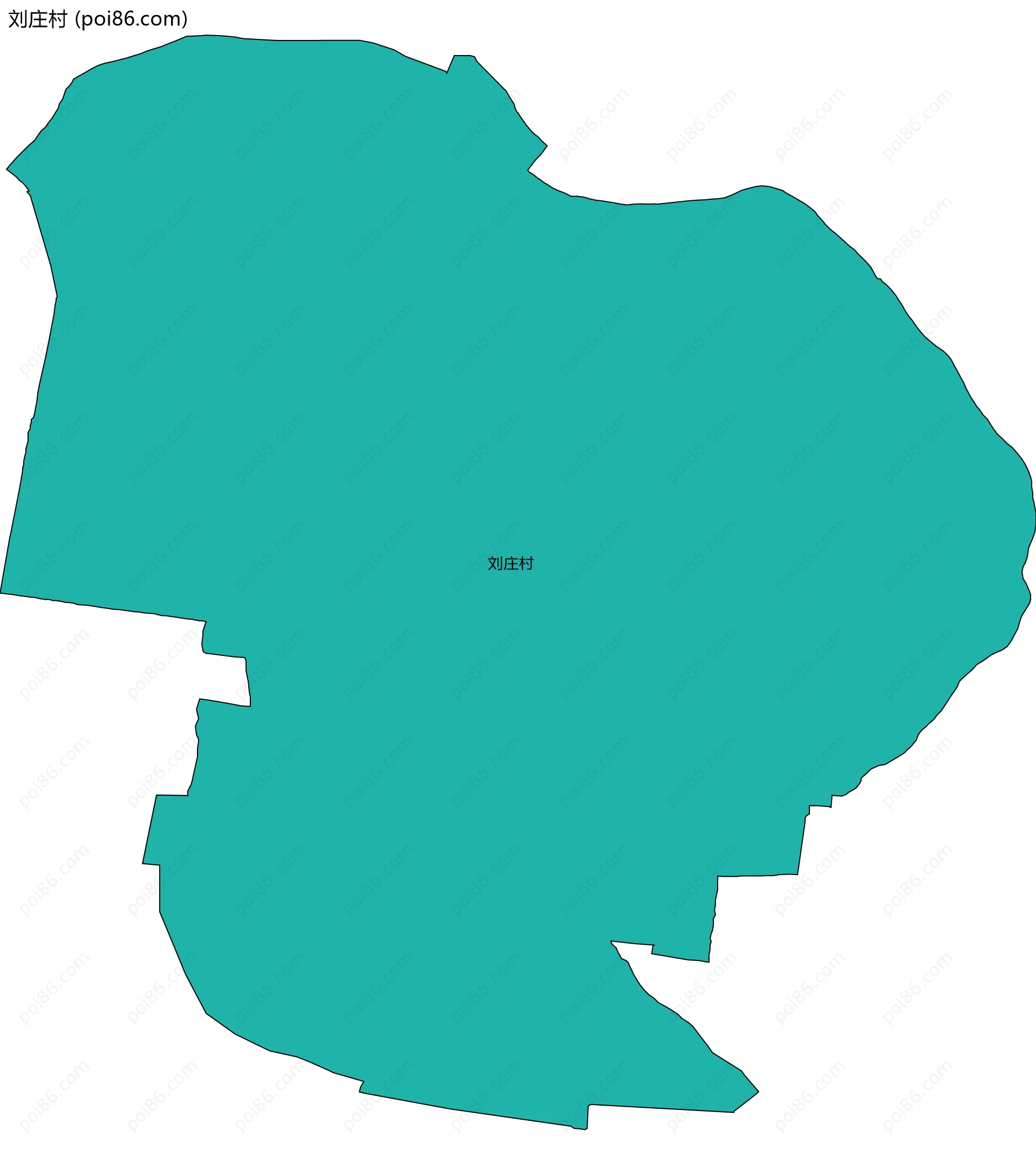 刘庄村边界地图