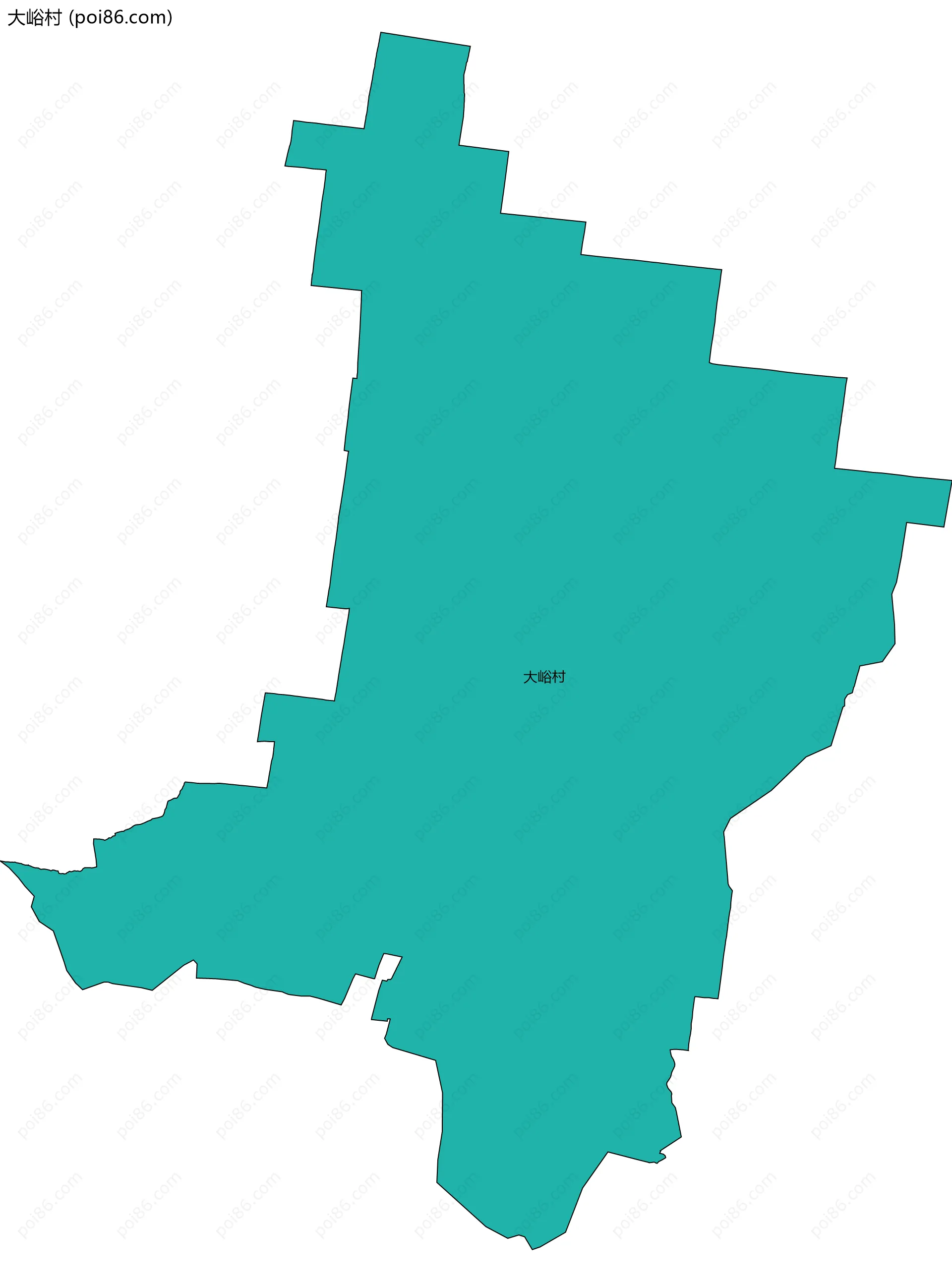 大峪村边界地图