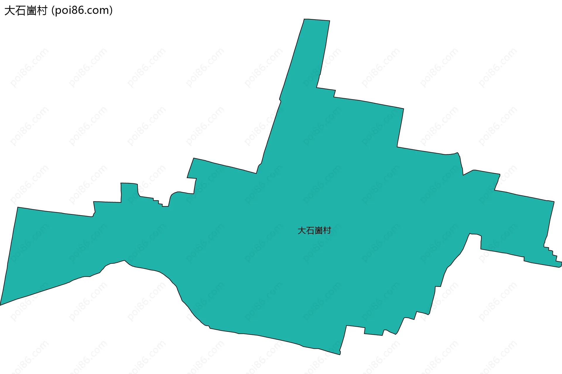 大石崮村边界地图