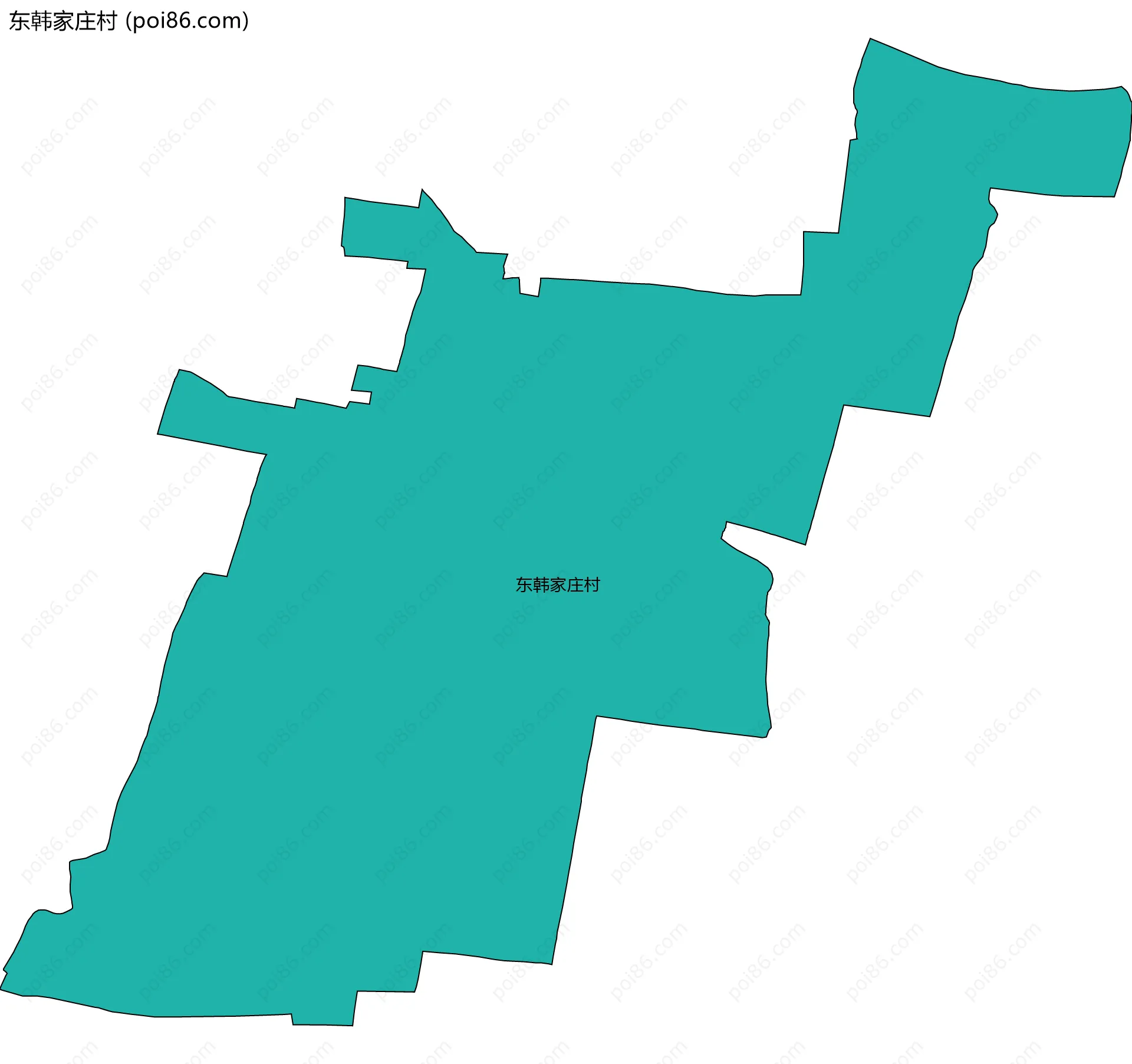 东韩家庄村边界地图