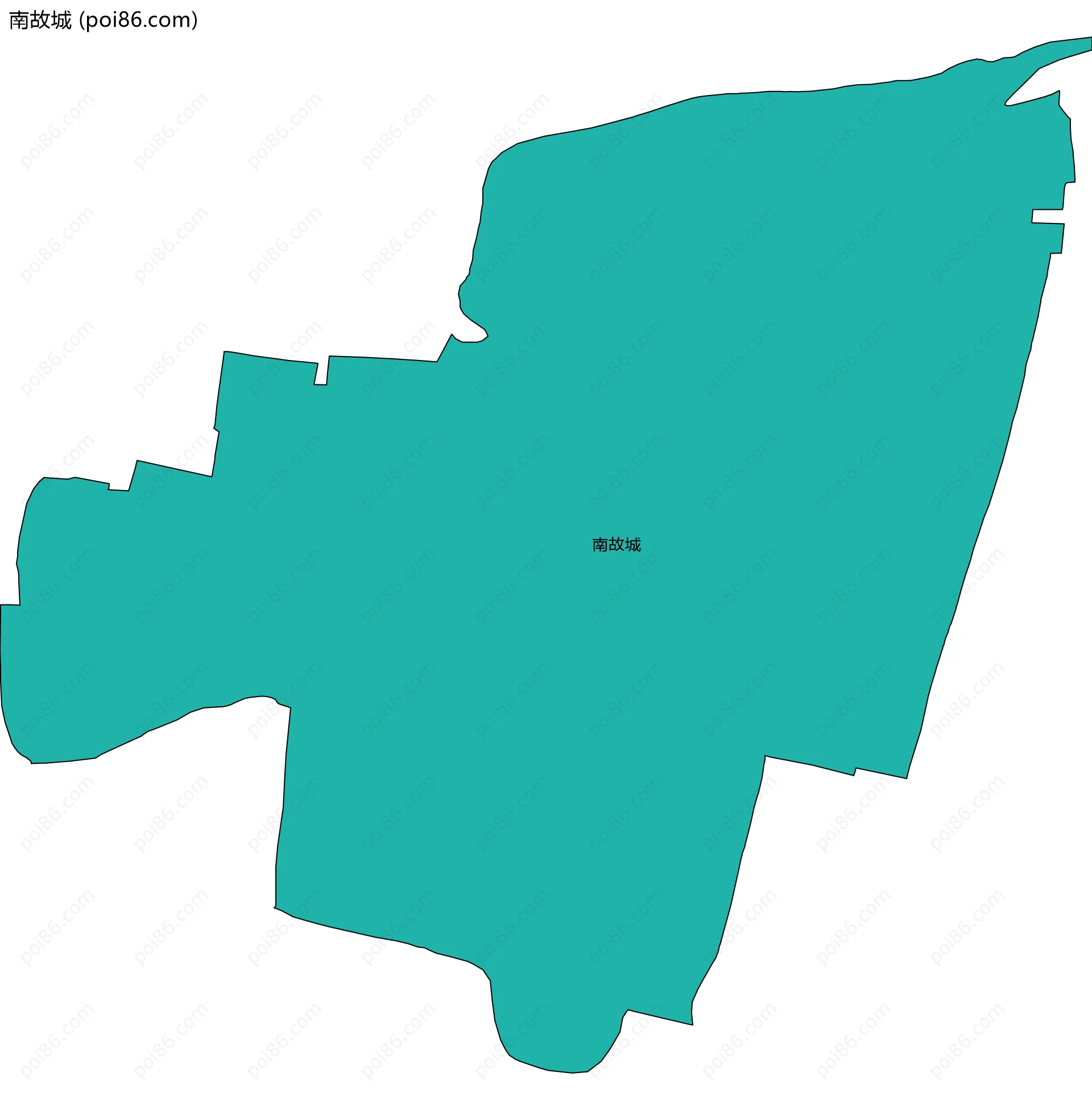 南故城边界地图