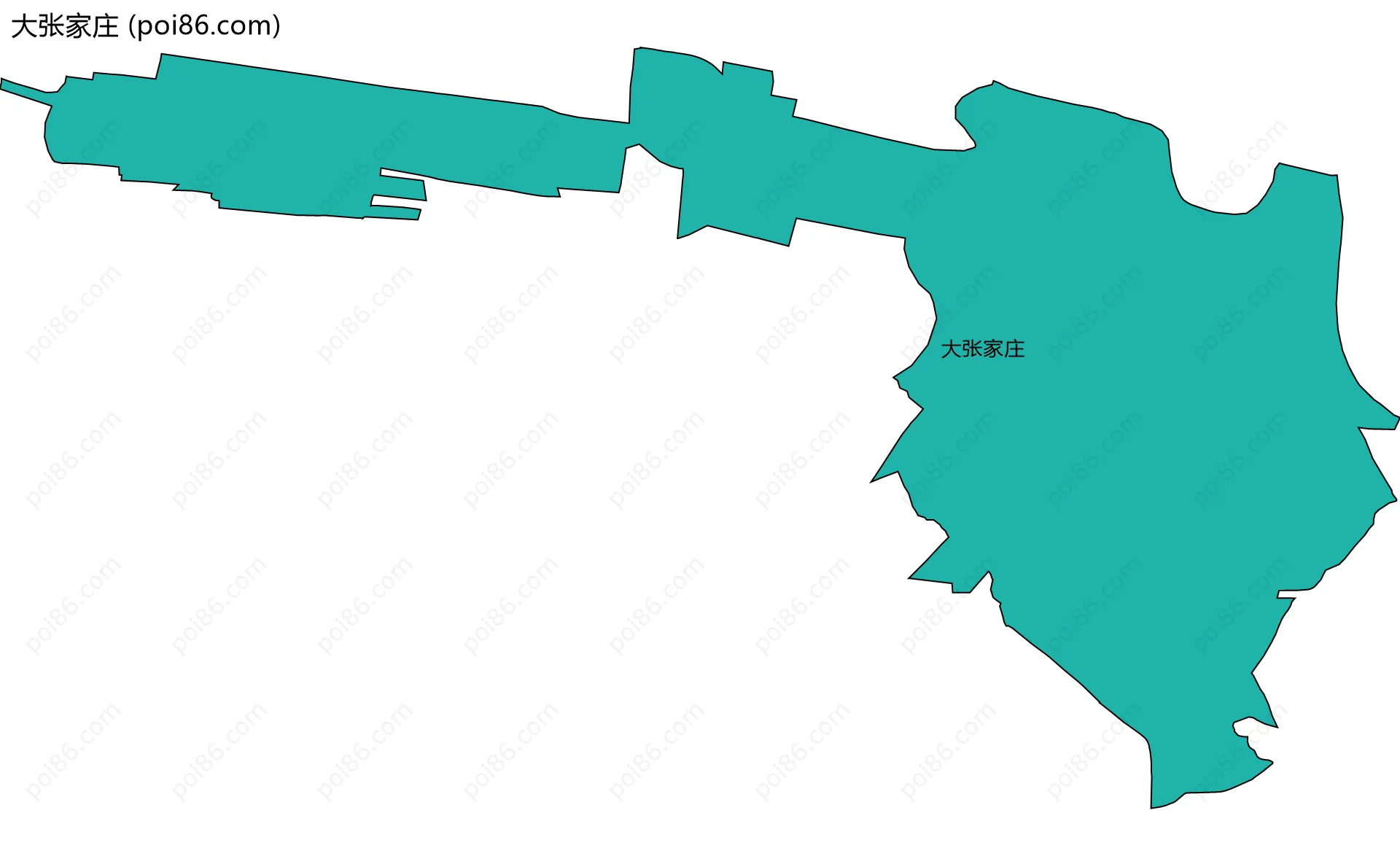 大张家庄边界地图