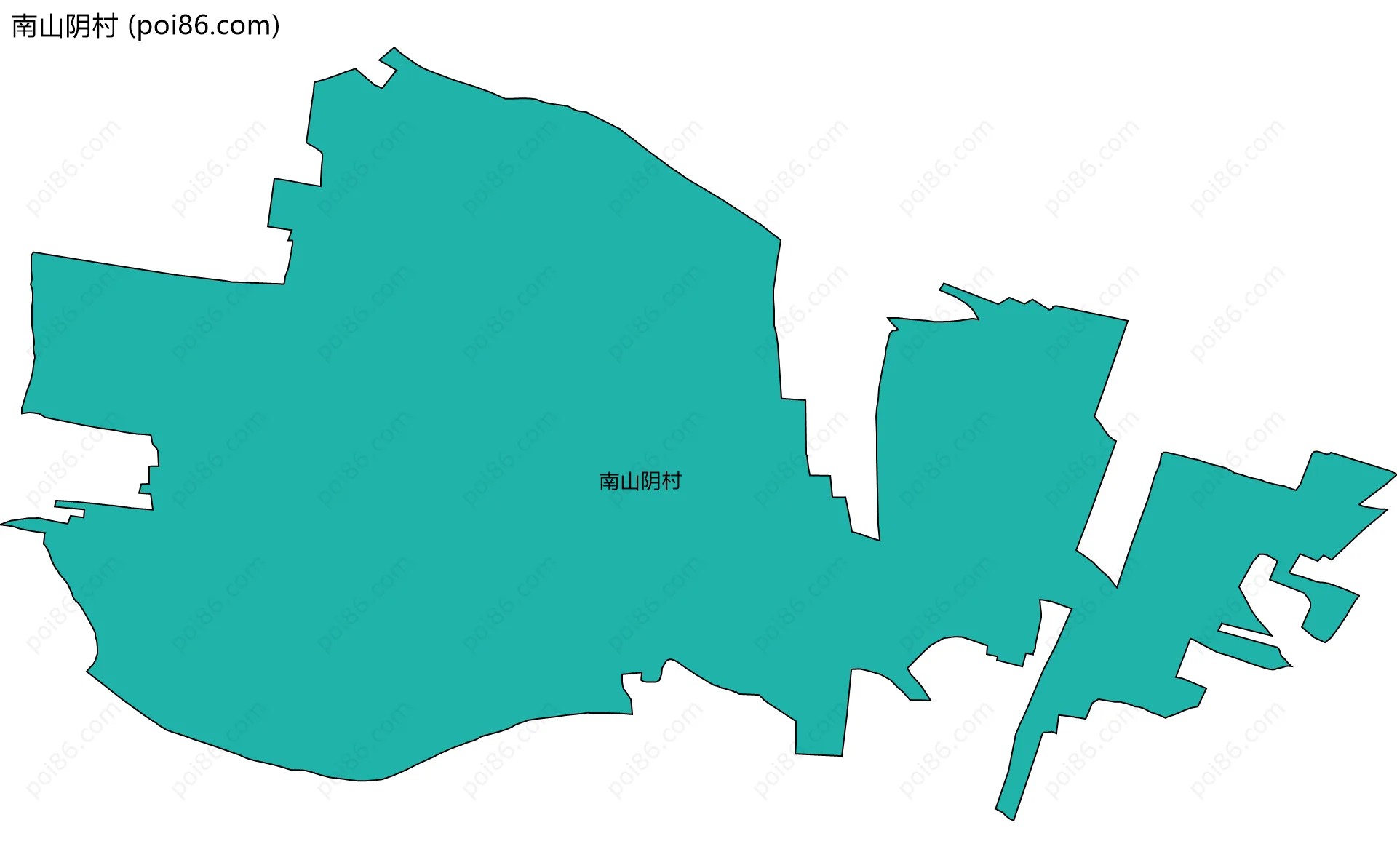 南山阴村边界地图