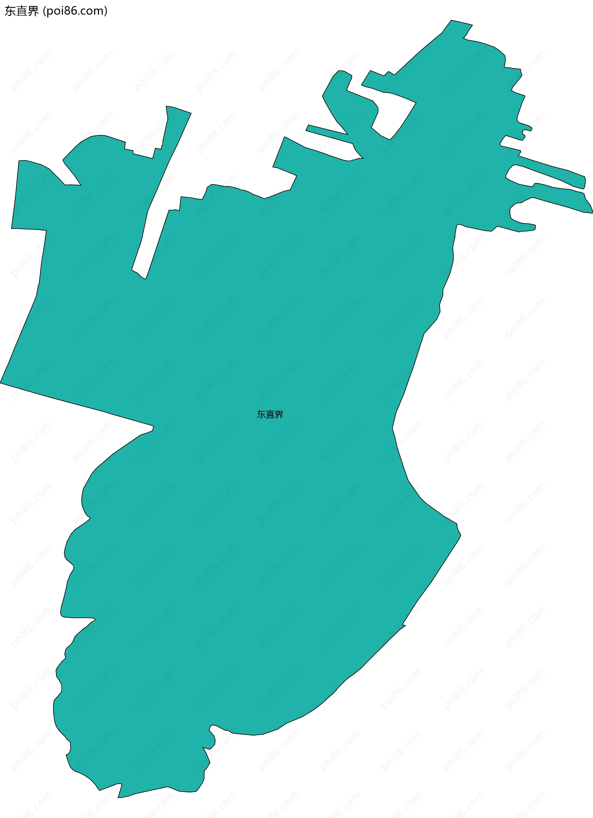 东直界边界地图
