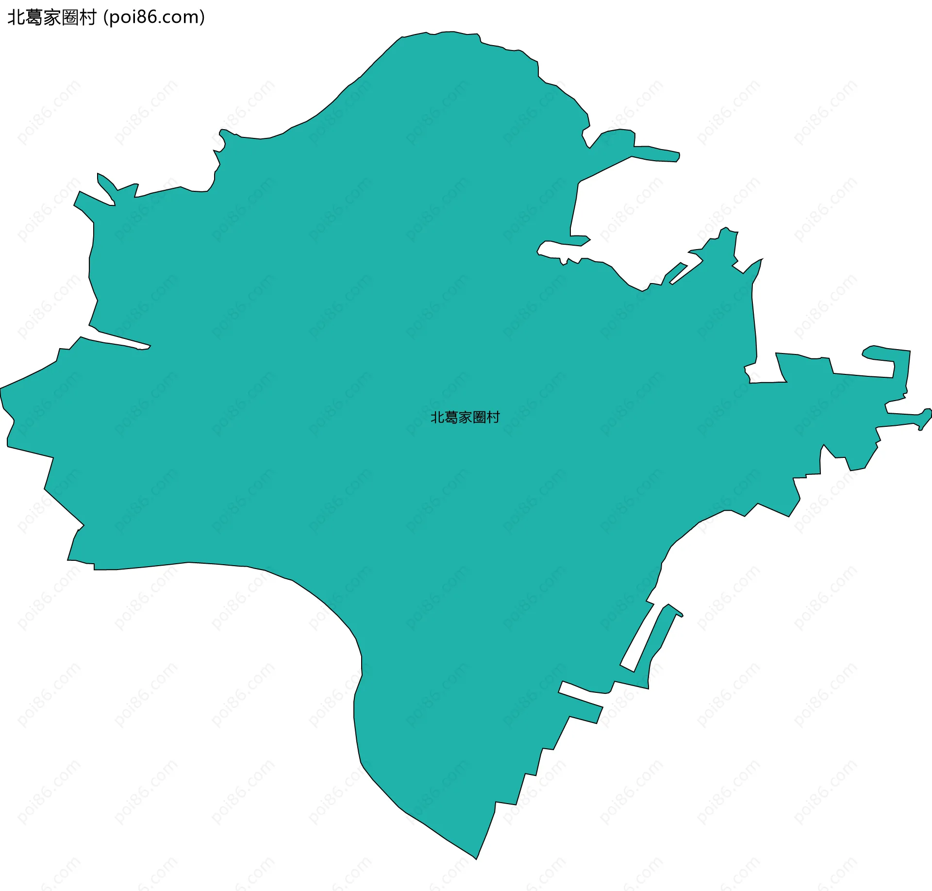 北葛家圈村边界地图