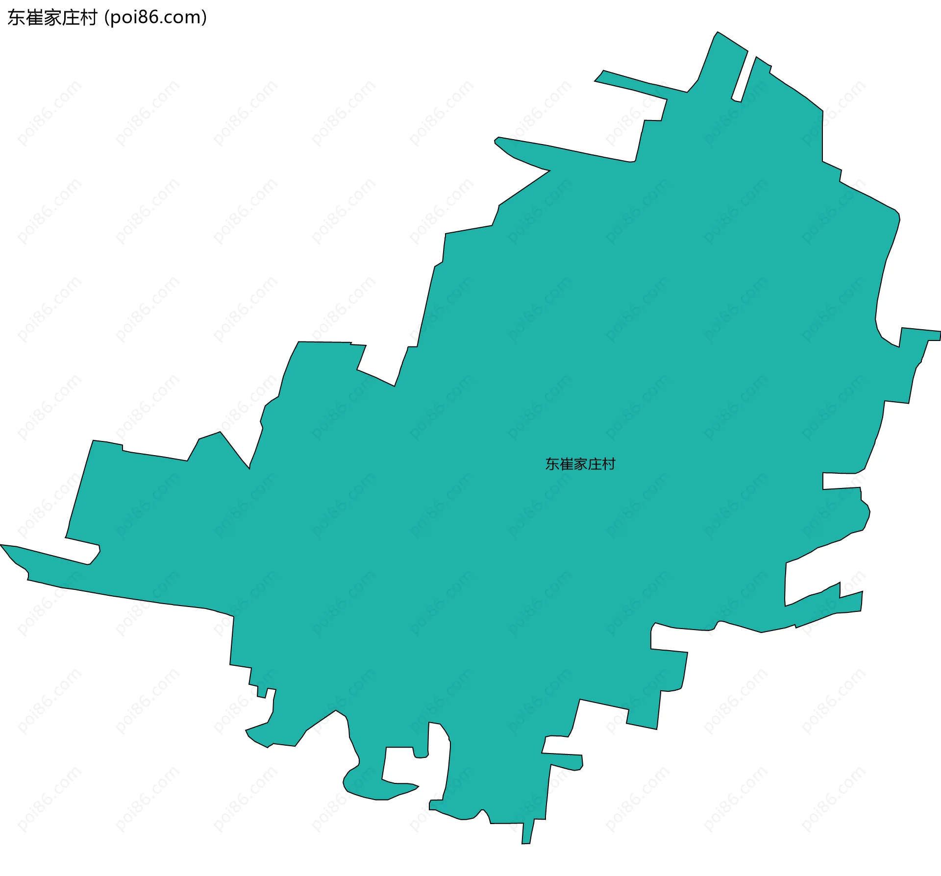 东崔家庄村边界地图