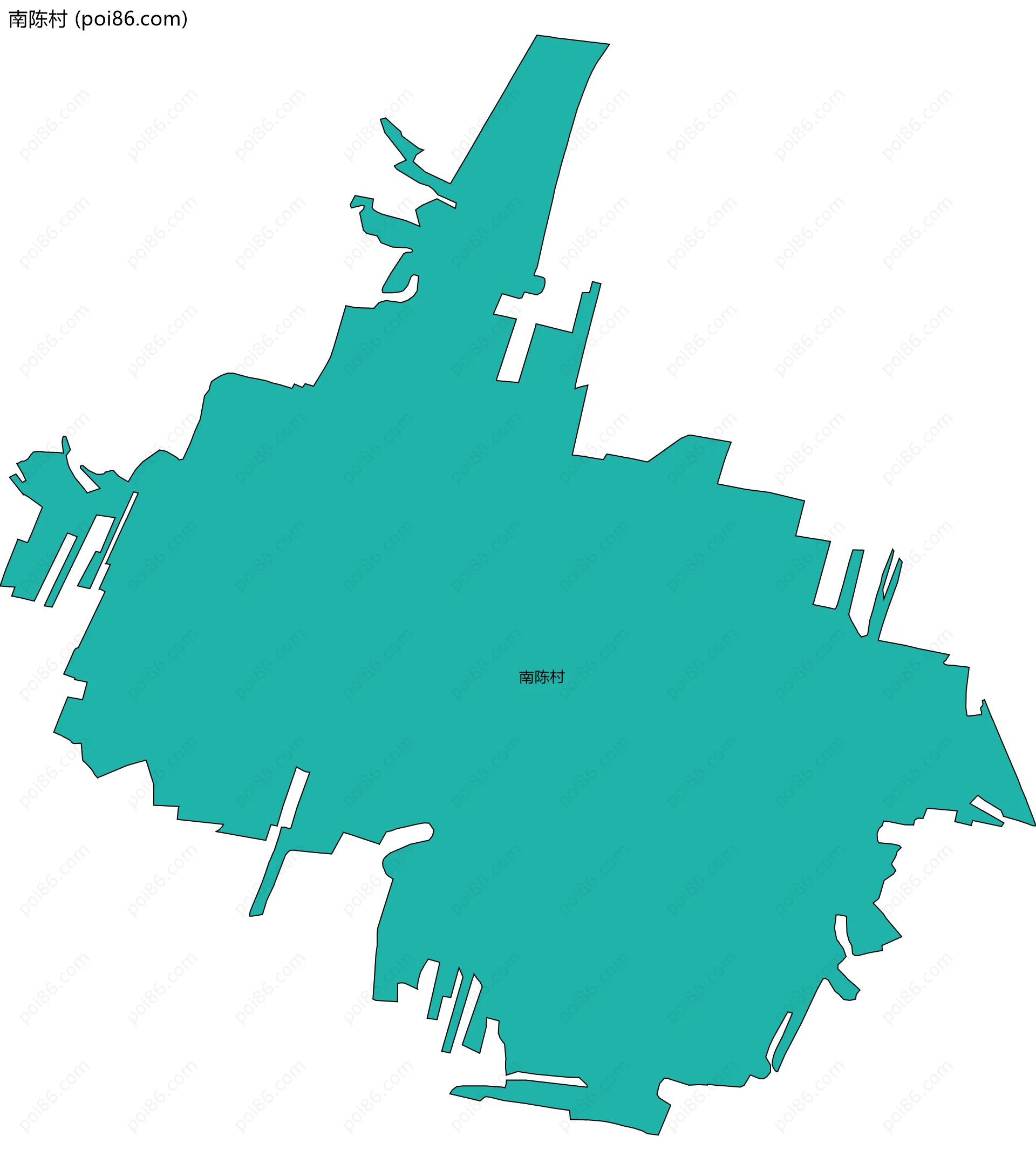 南陈村边界地图