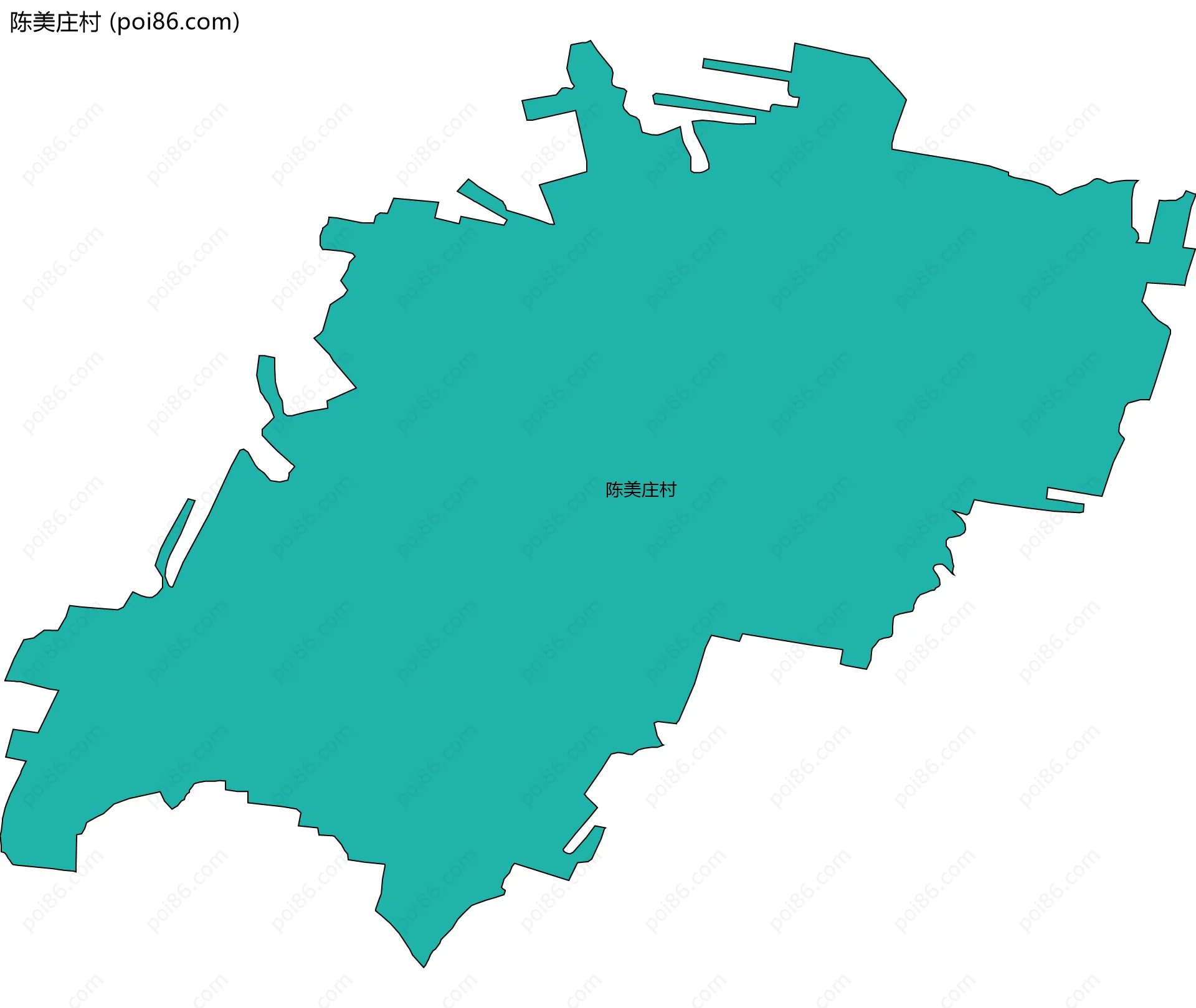 陈美庄村边界地图