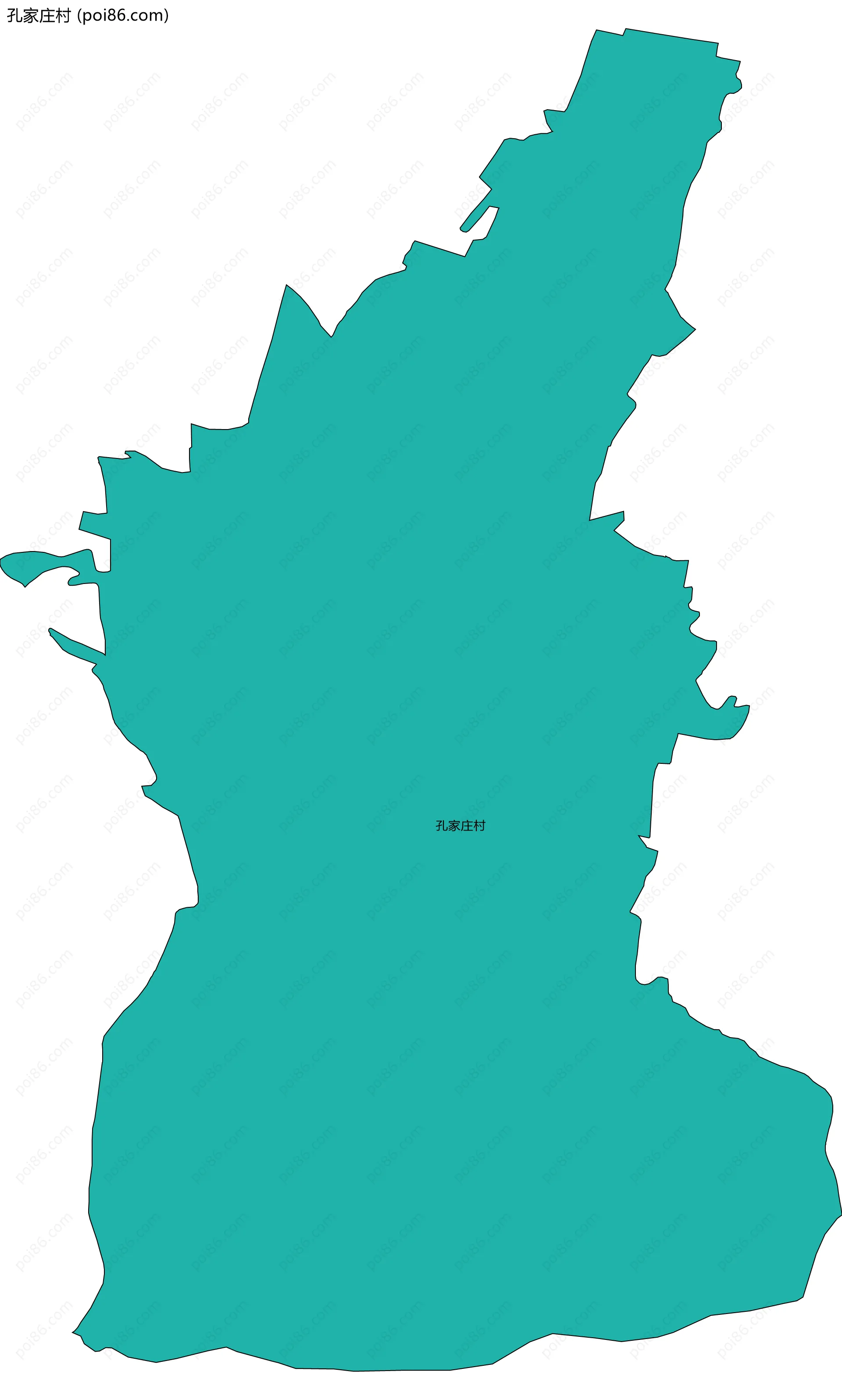 孔家庄村边界地图