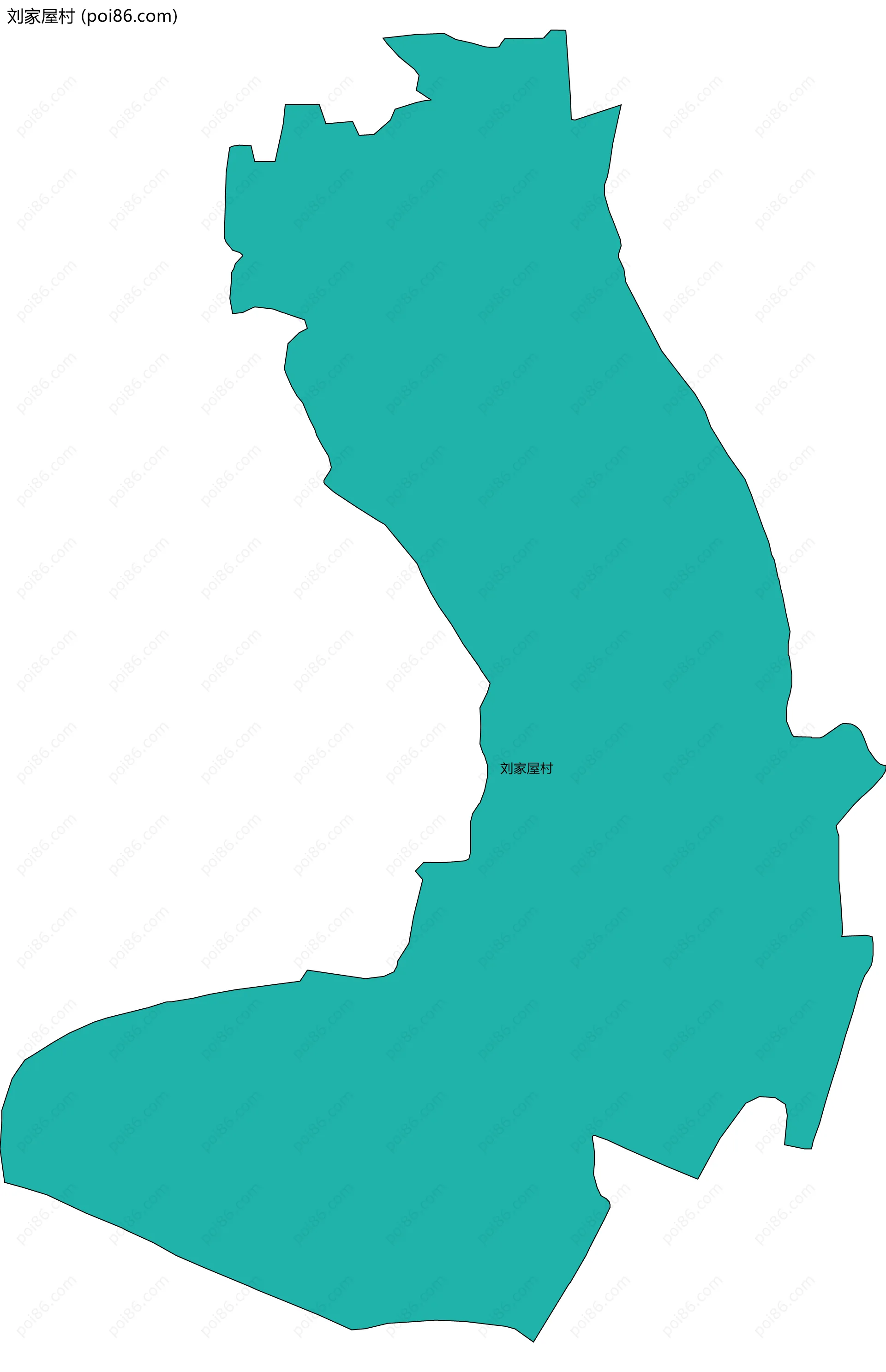 刘家屋村边界地图