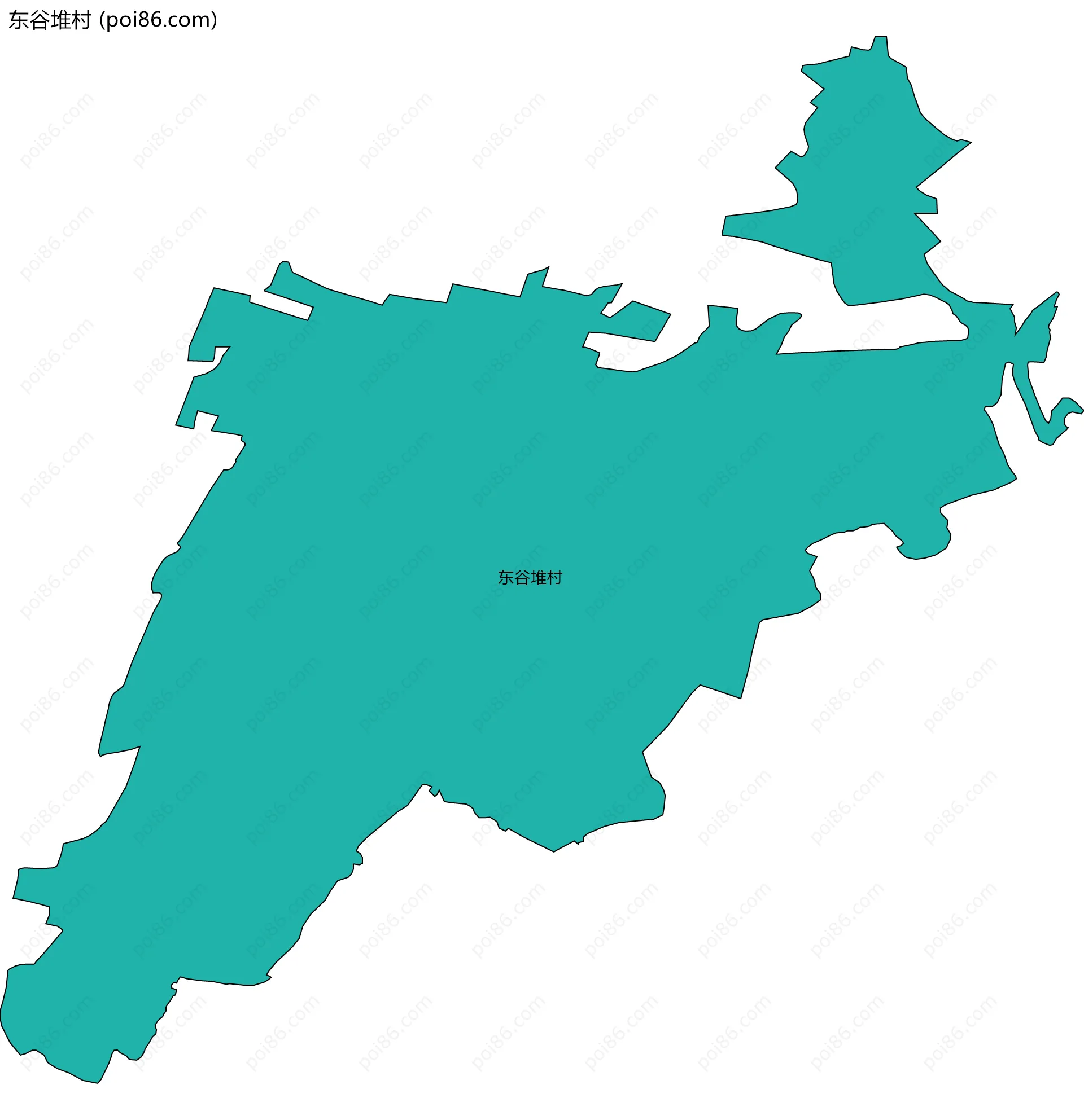 东谷堆村边界地图