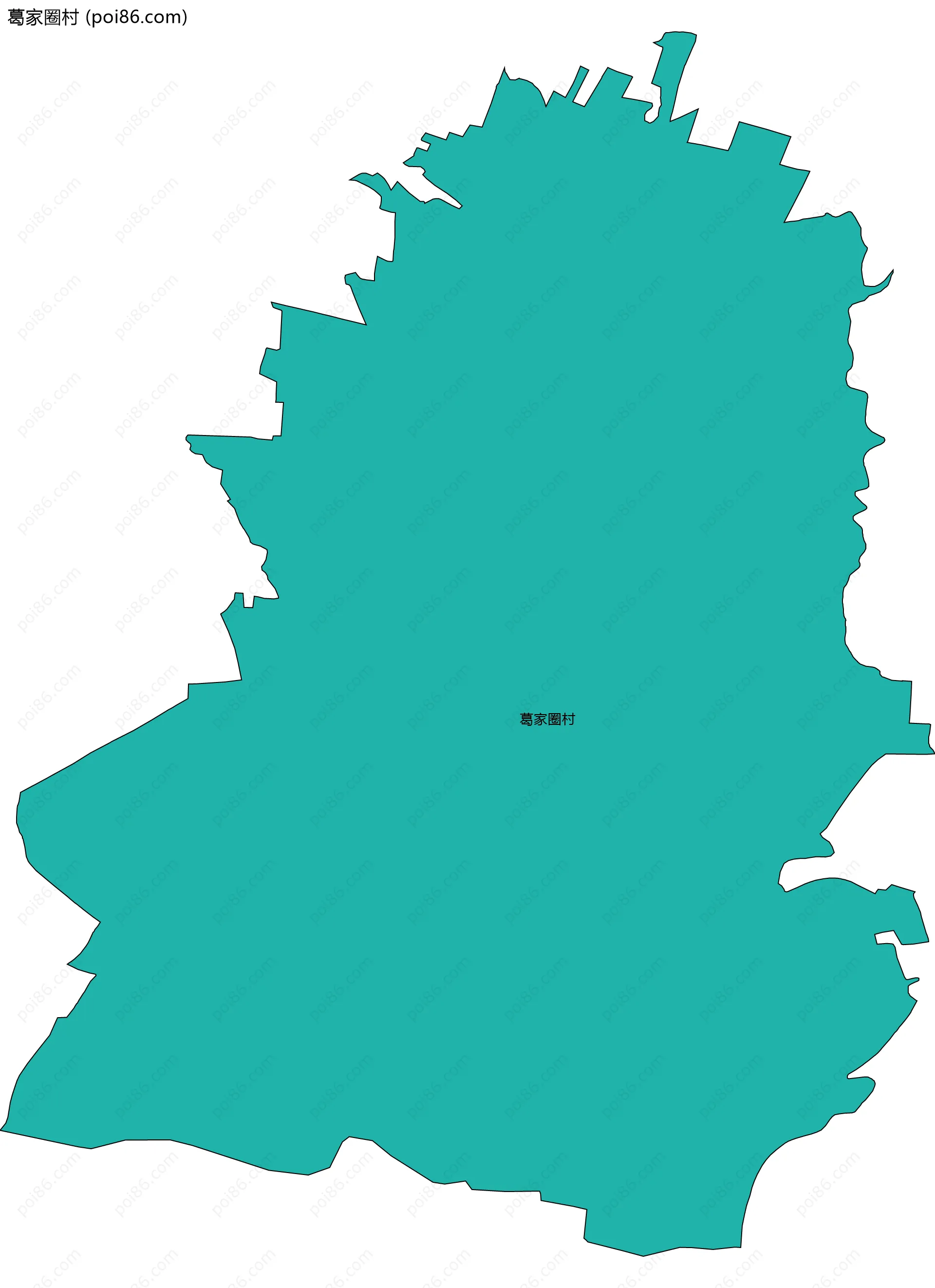 葛家圈村边界地图