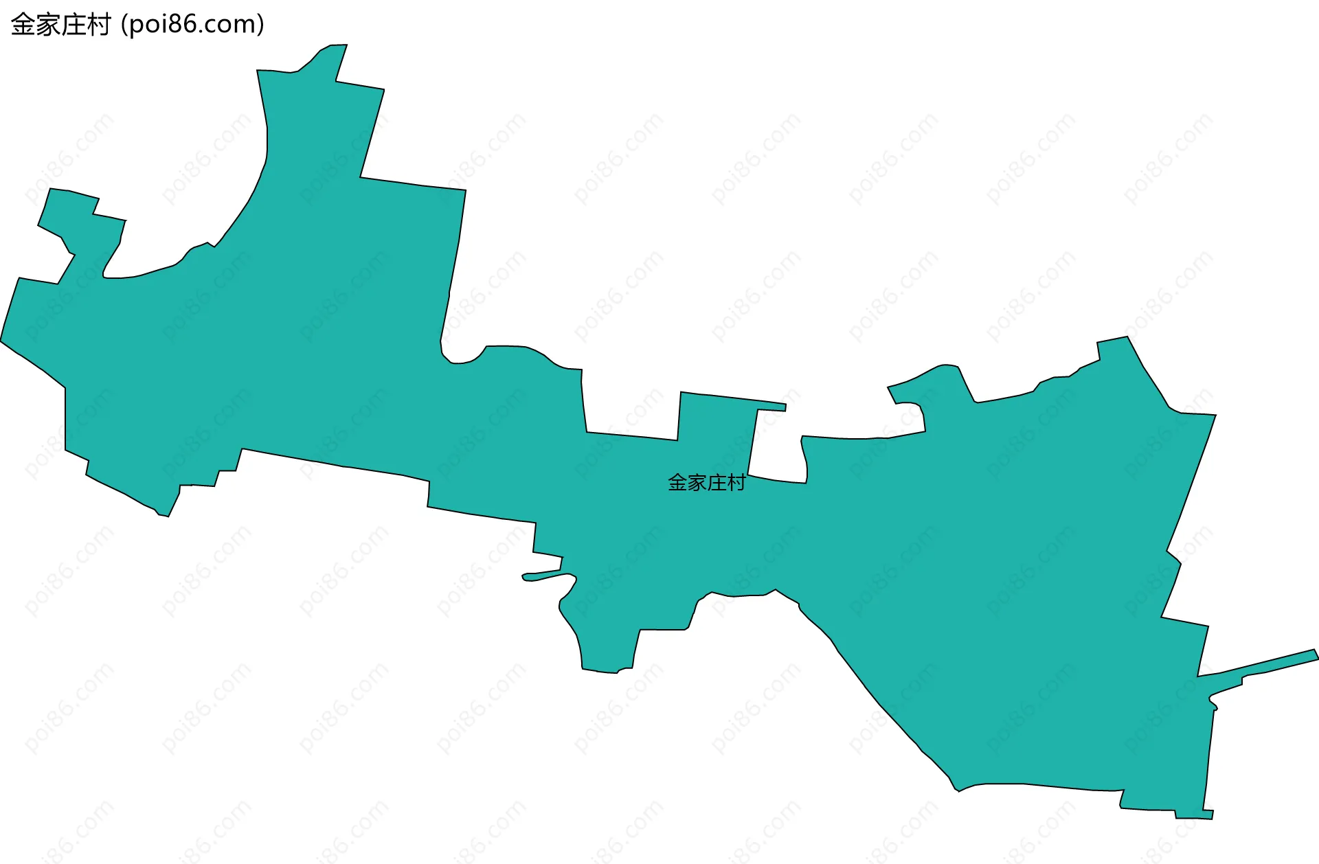 金家庄村边界地图