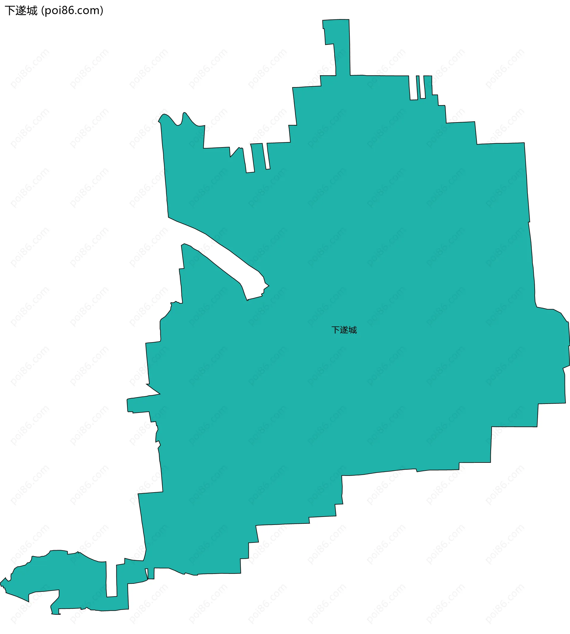 下遂城边界地图