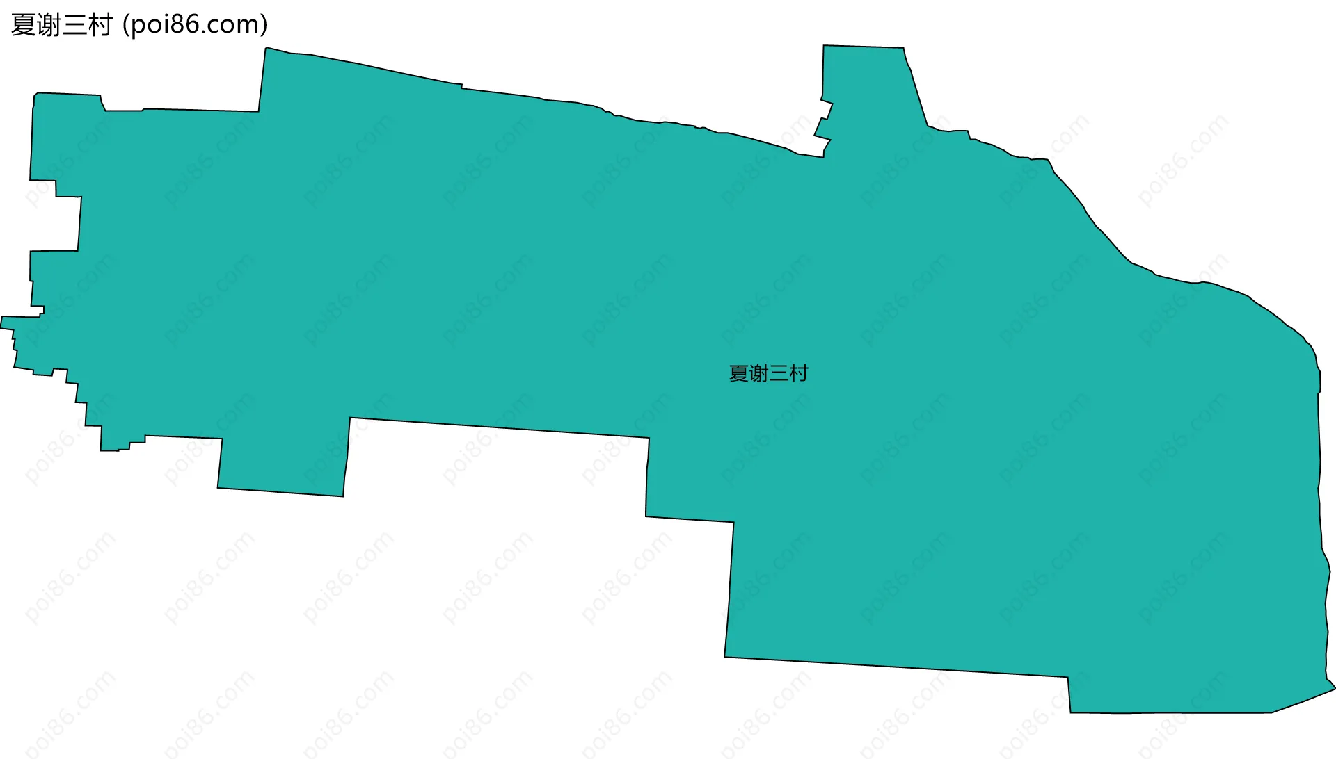 夏谢三村边界地图