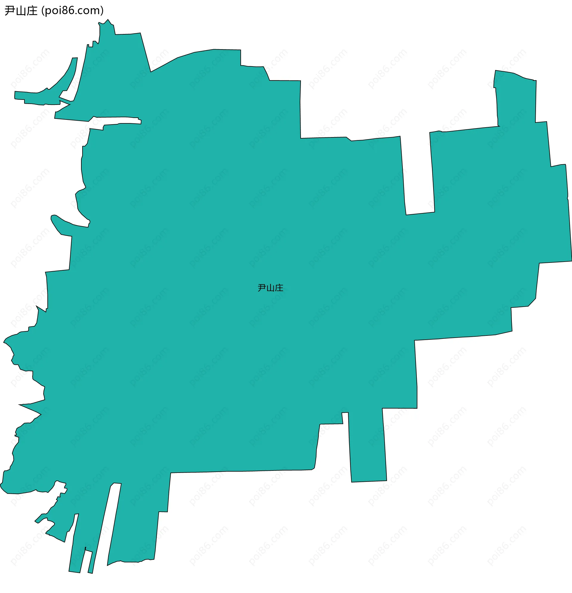 尹山庄边界地图