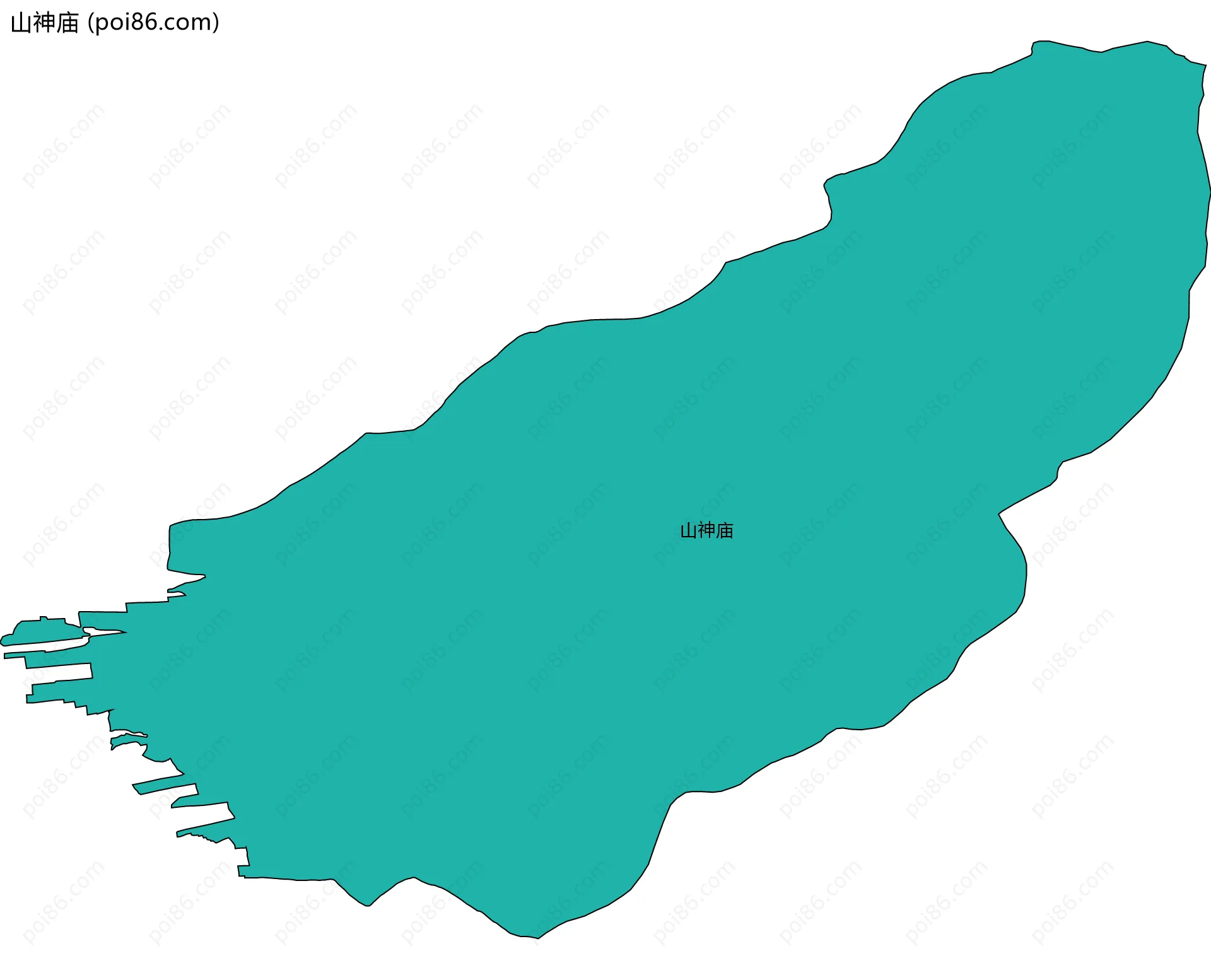 山神庙边界地图