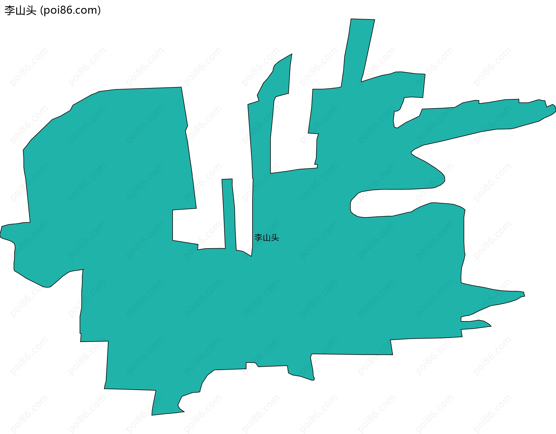 李山头边界地图