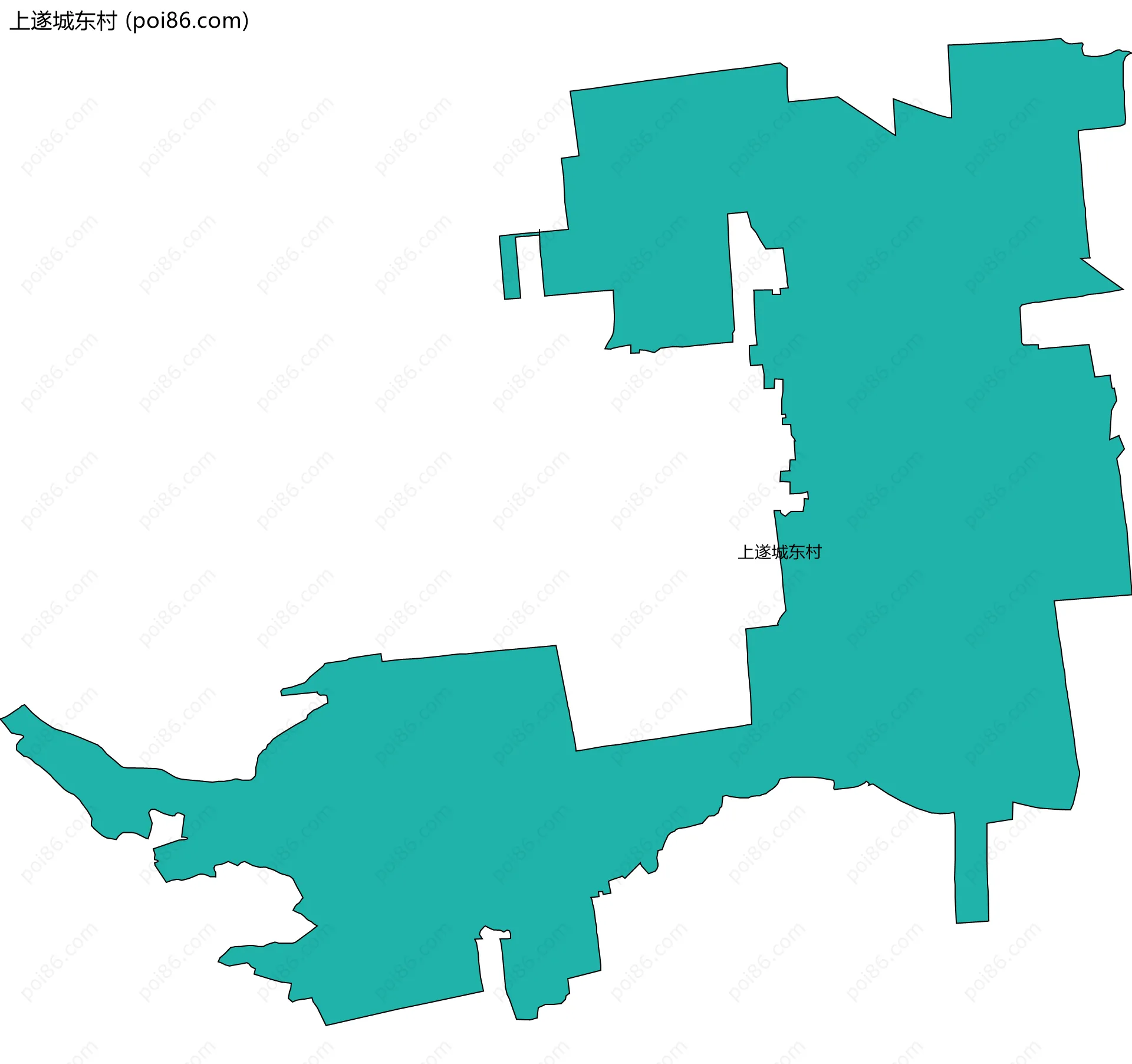 上遂城东村边界地图