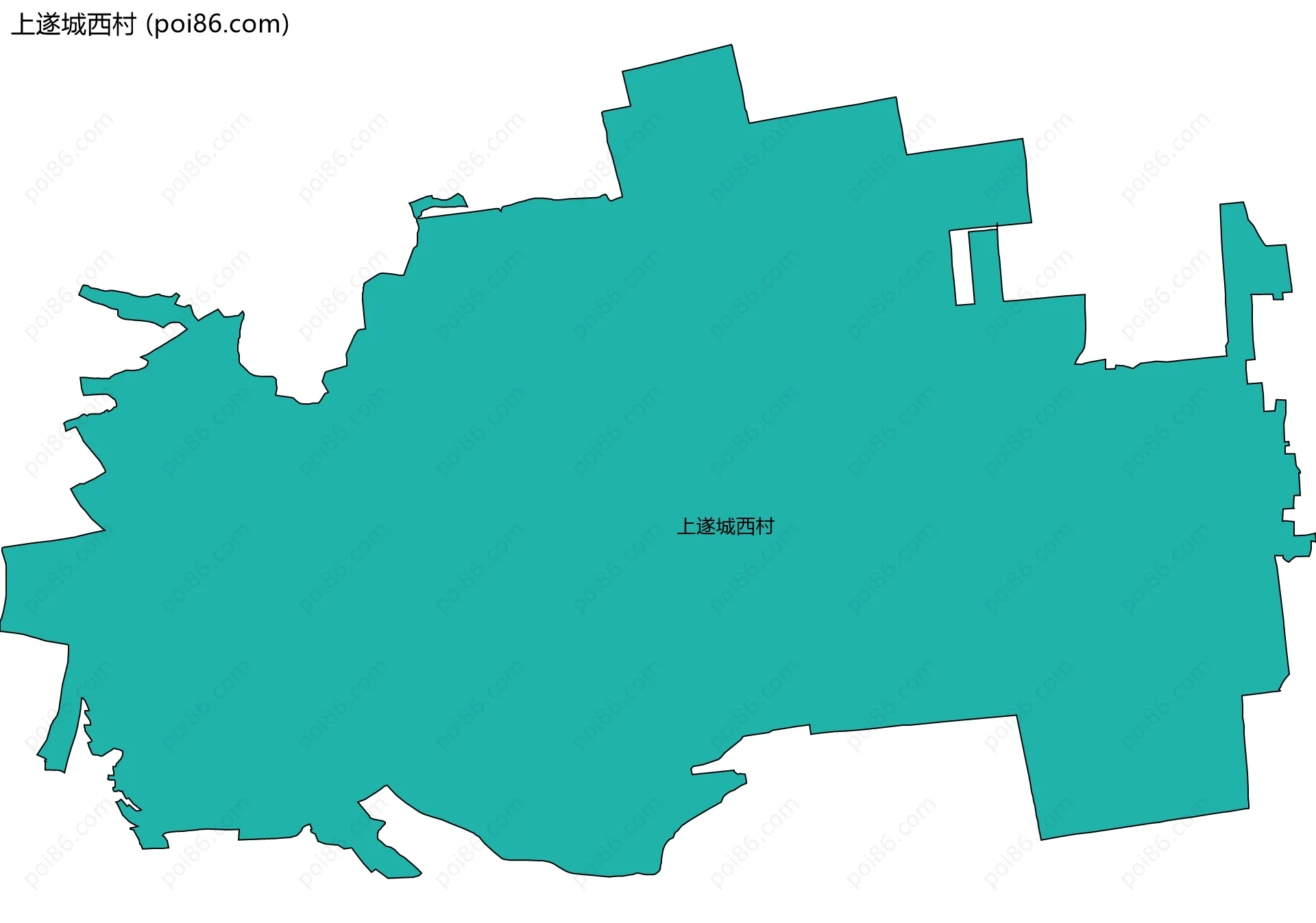 上遂城西村边界地图