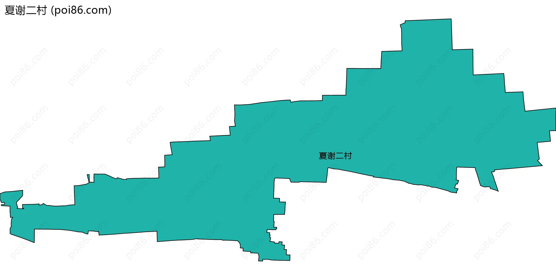 夏谢二村边界地图