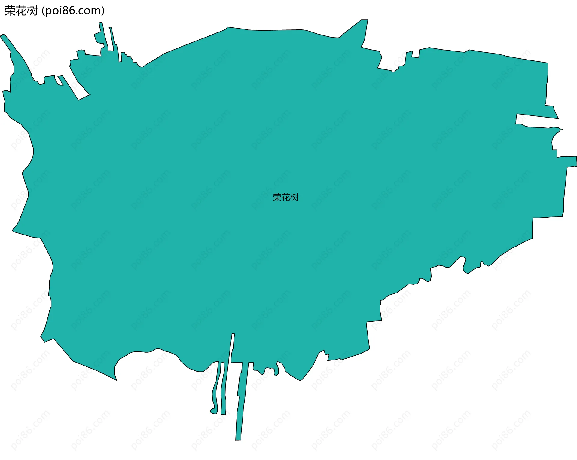 荣花树边界地图