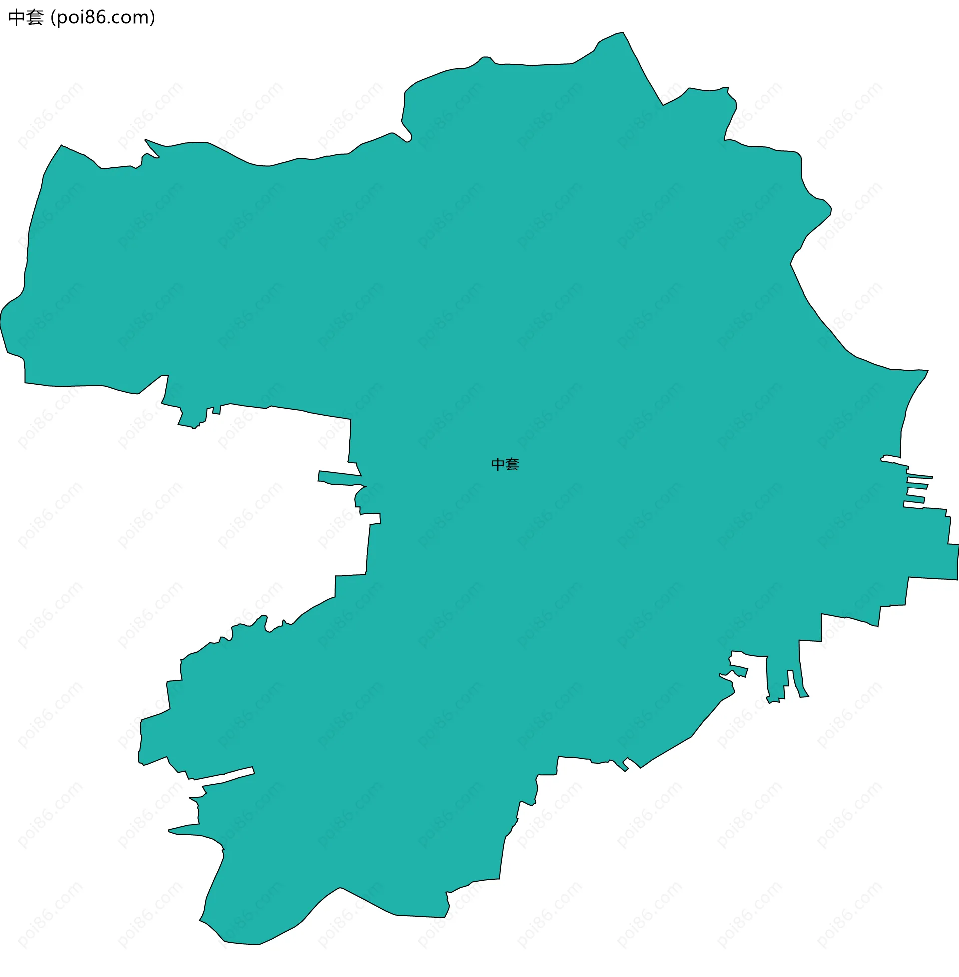 中套边界地图