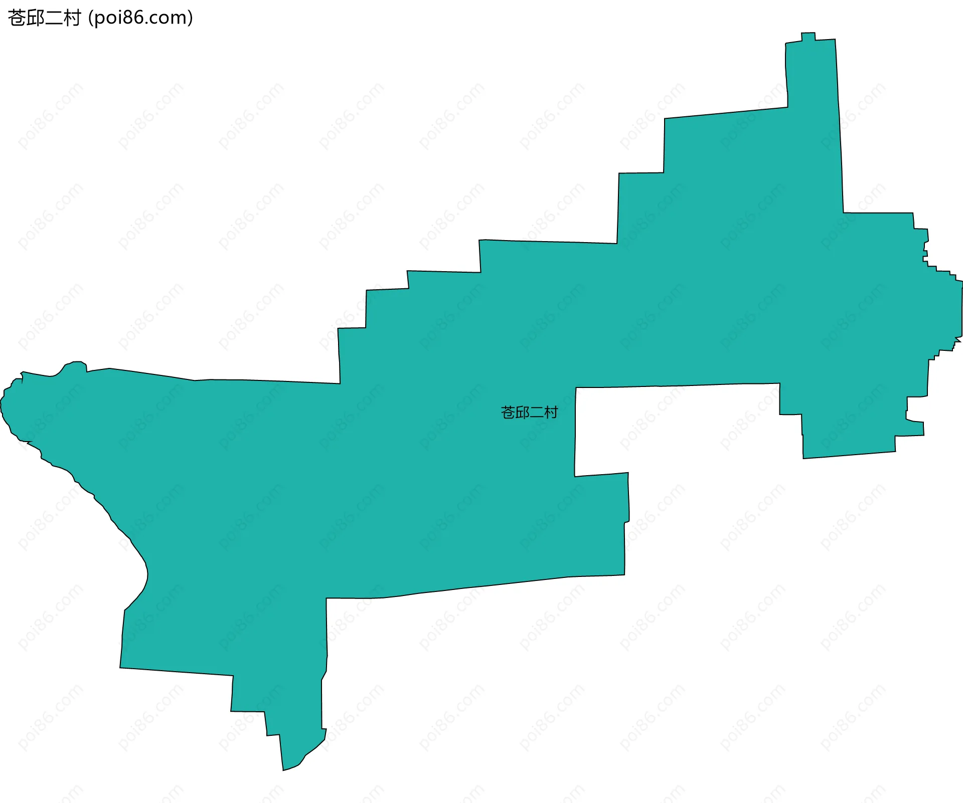 苍邱二村边界地图
