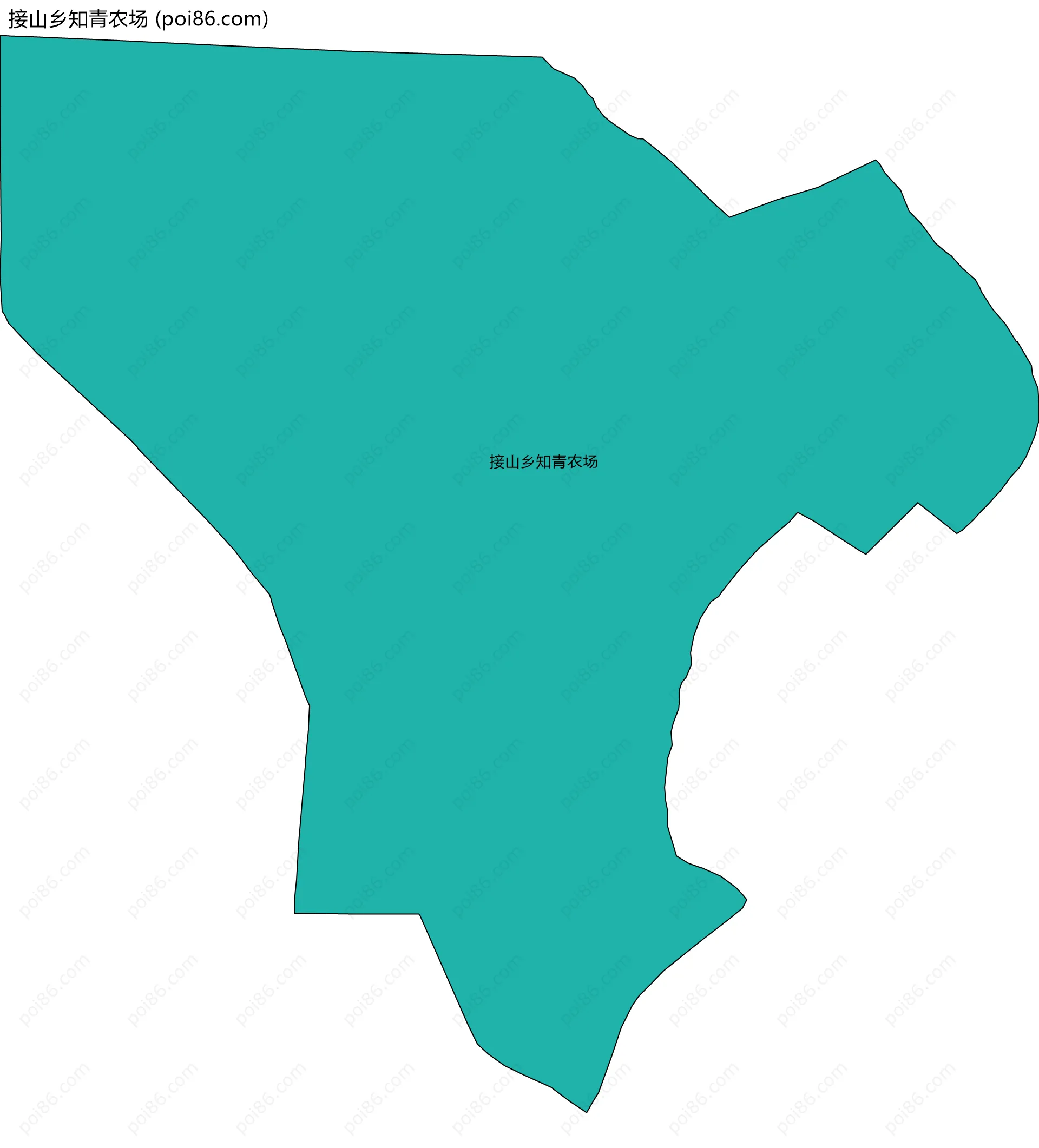 接山乡知青农场边界地图