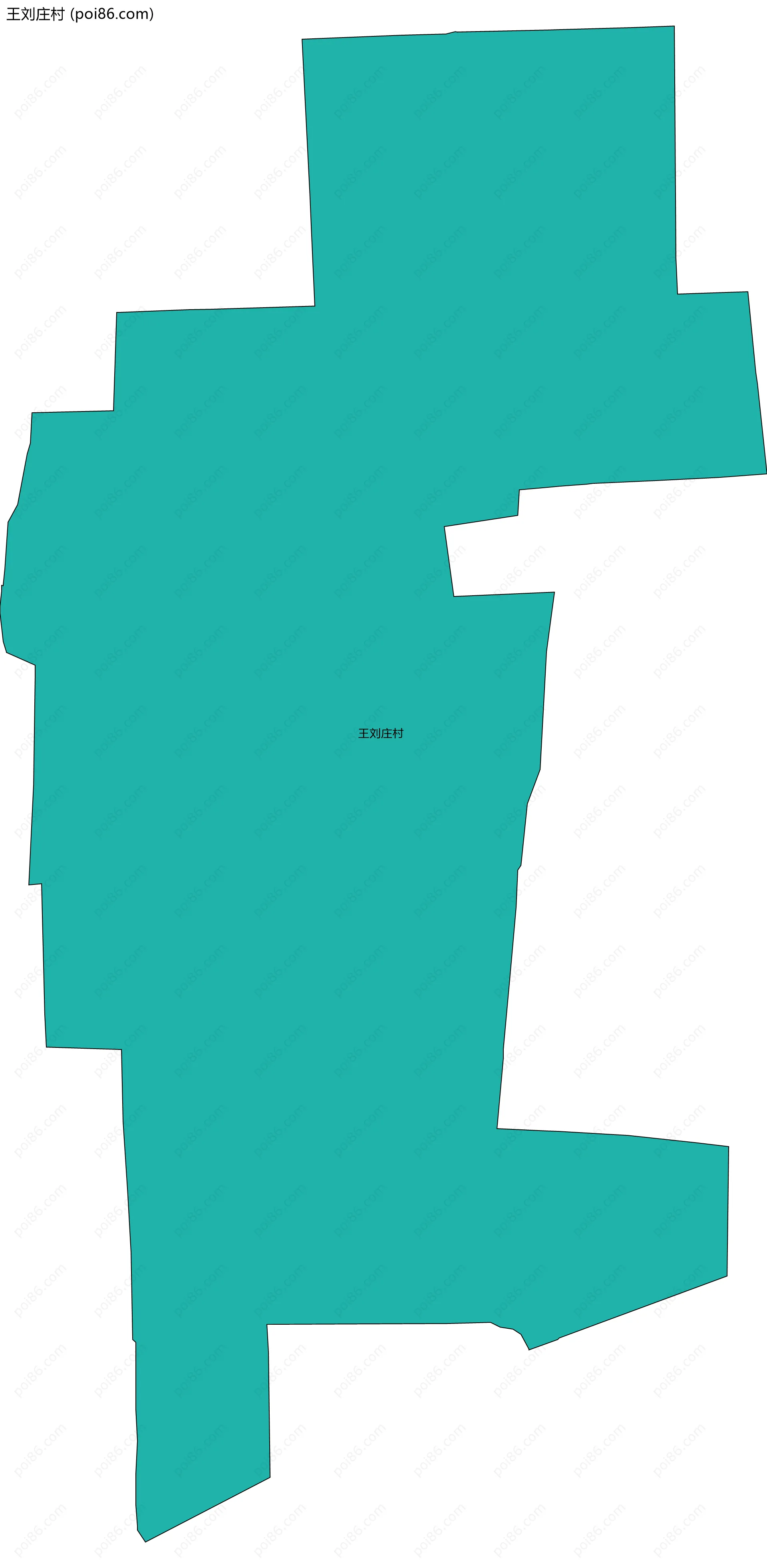 王刘庄村边界地图