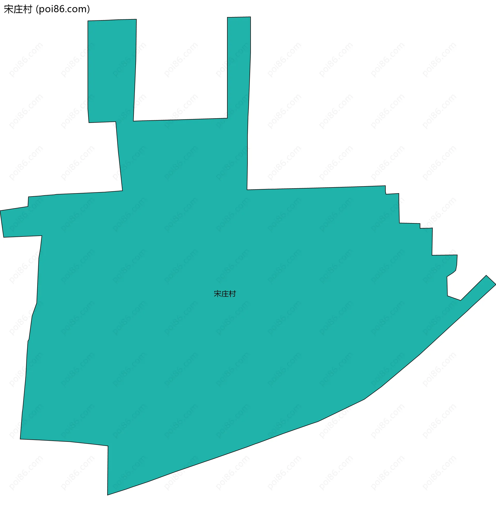 宋庄村边界地图