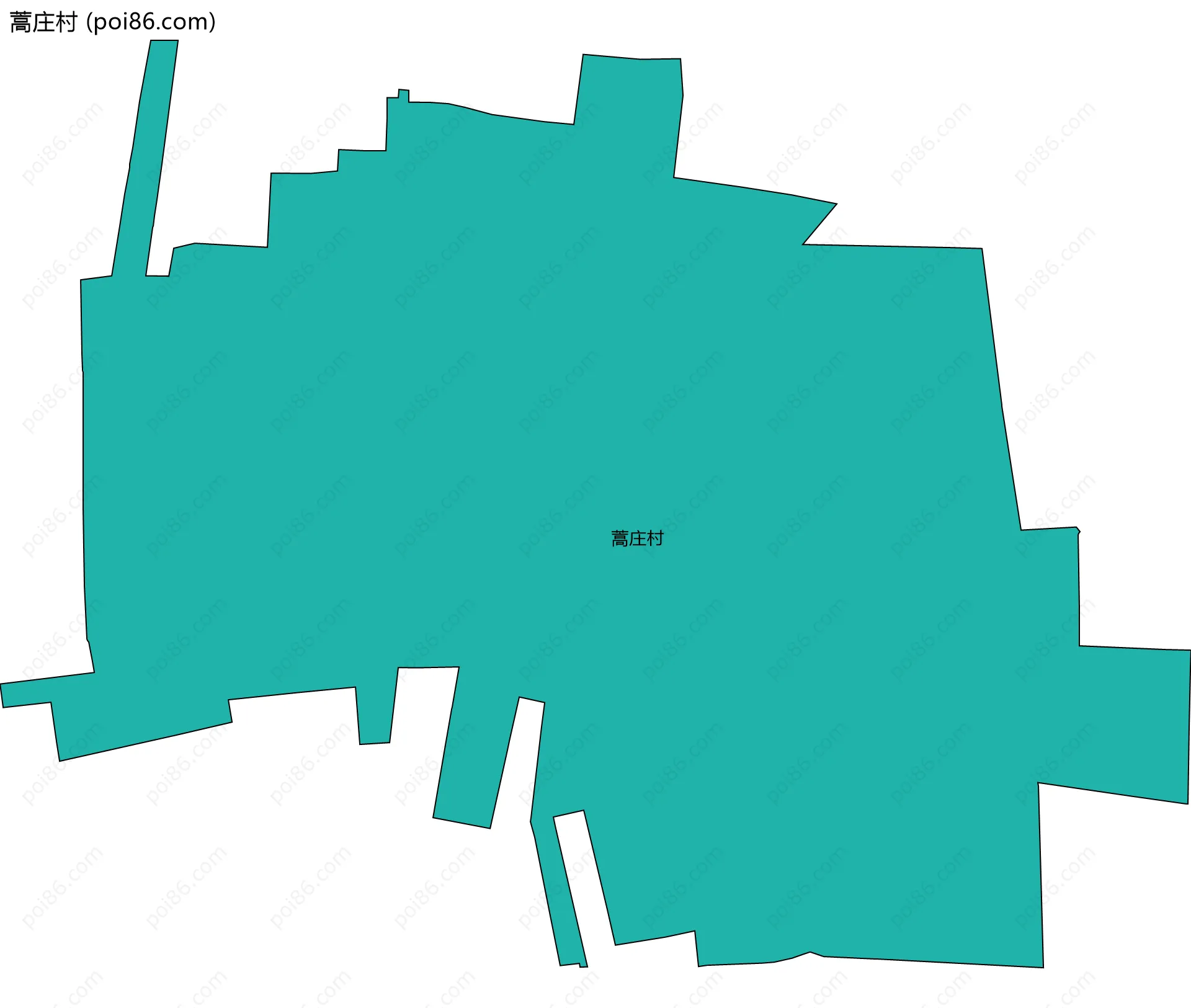 蒿庄村边界地图