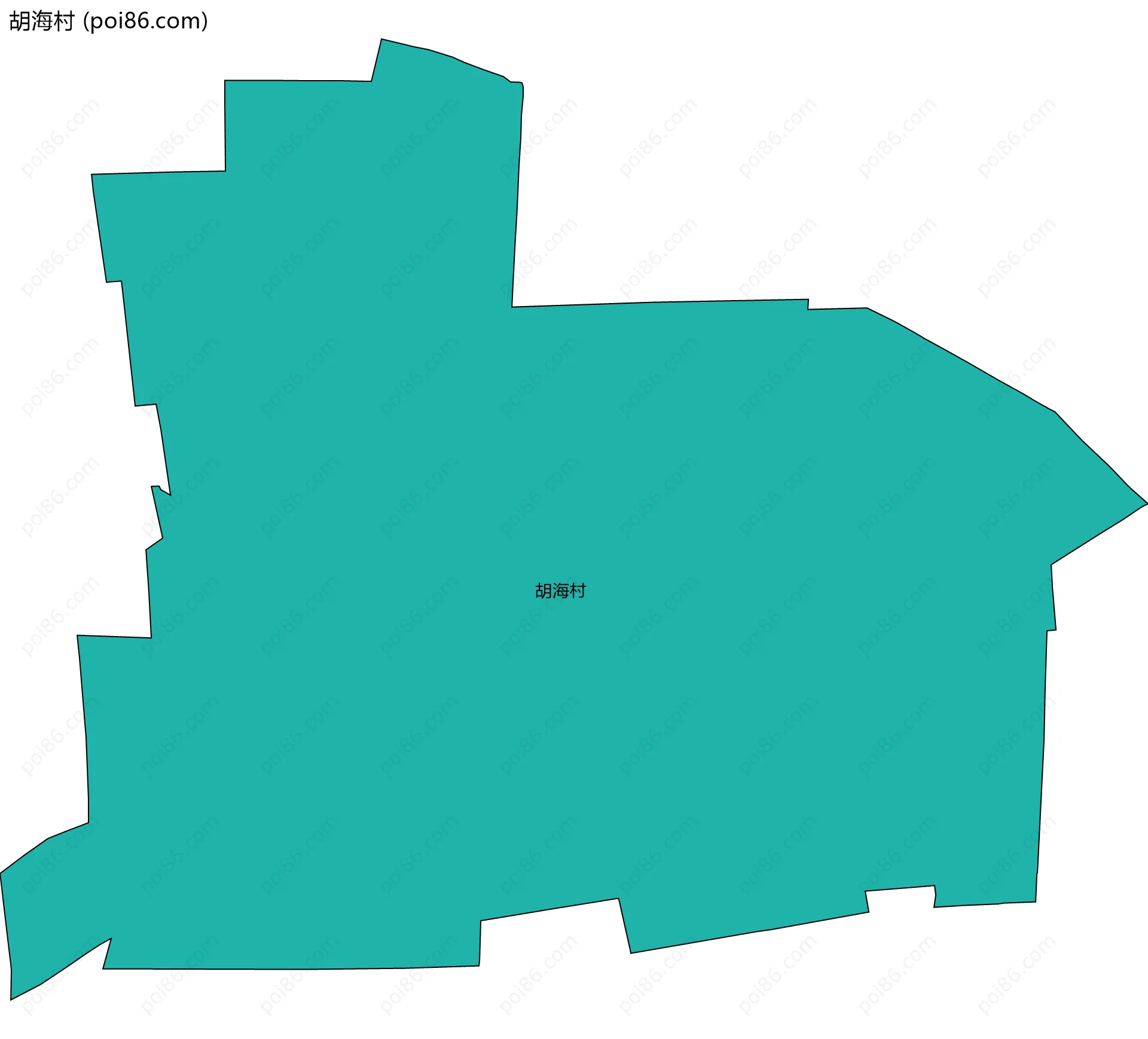 胡海村边界地图