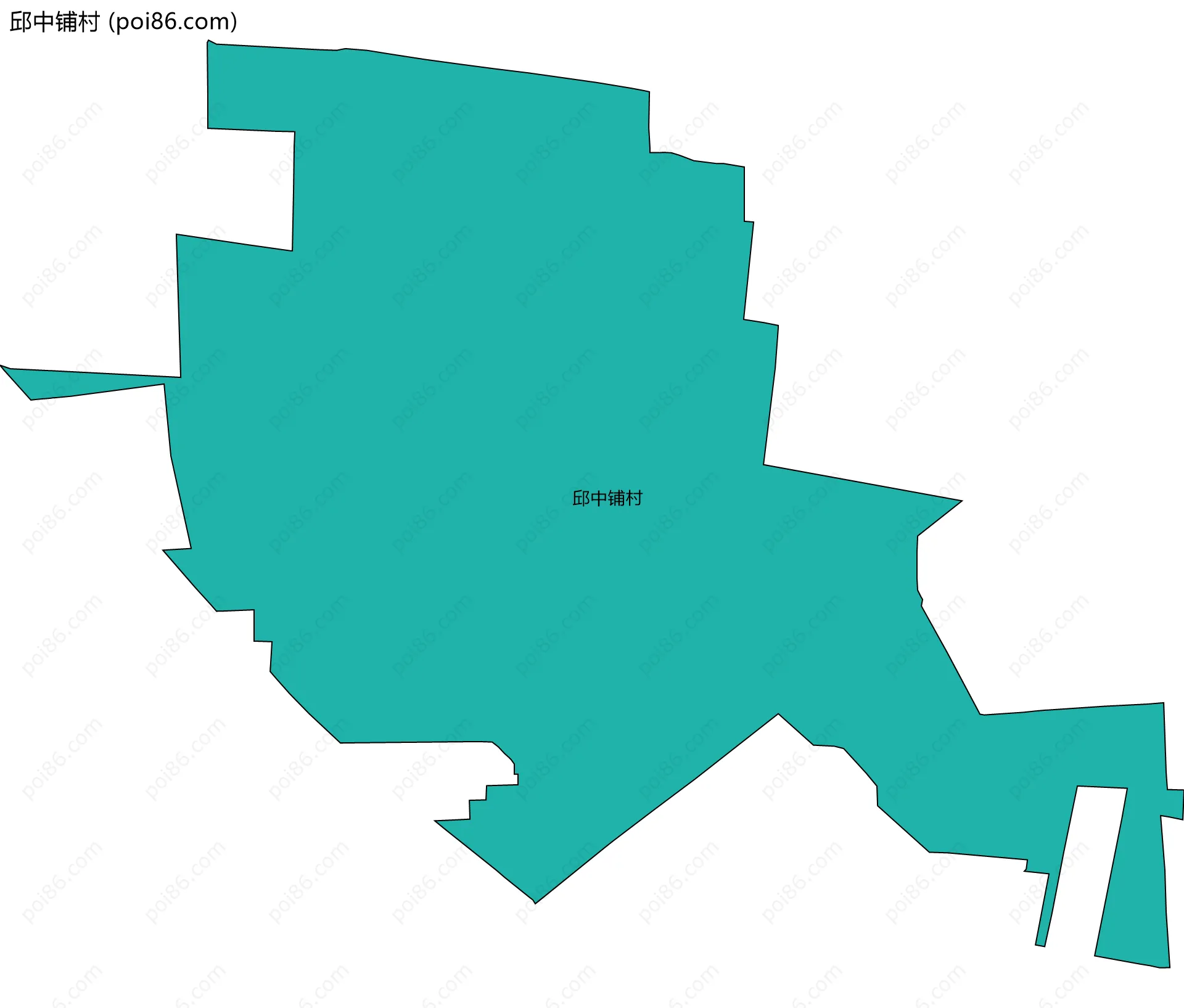 邱中铺村边界地图