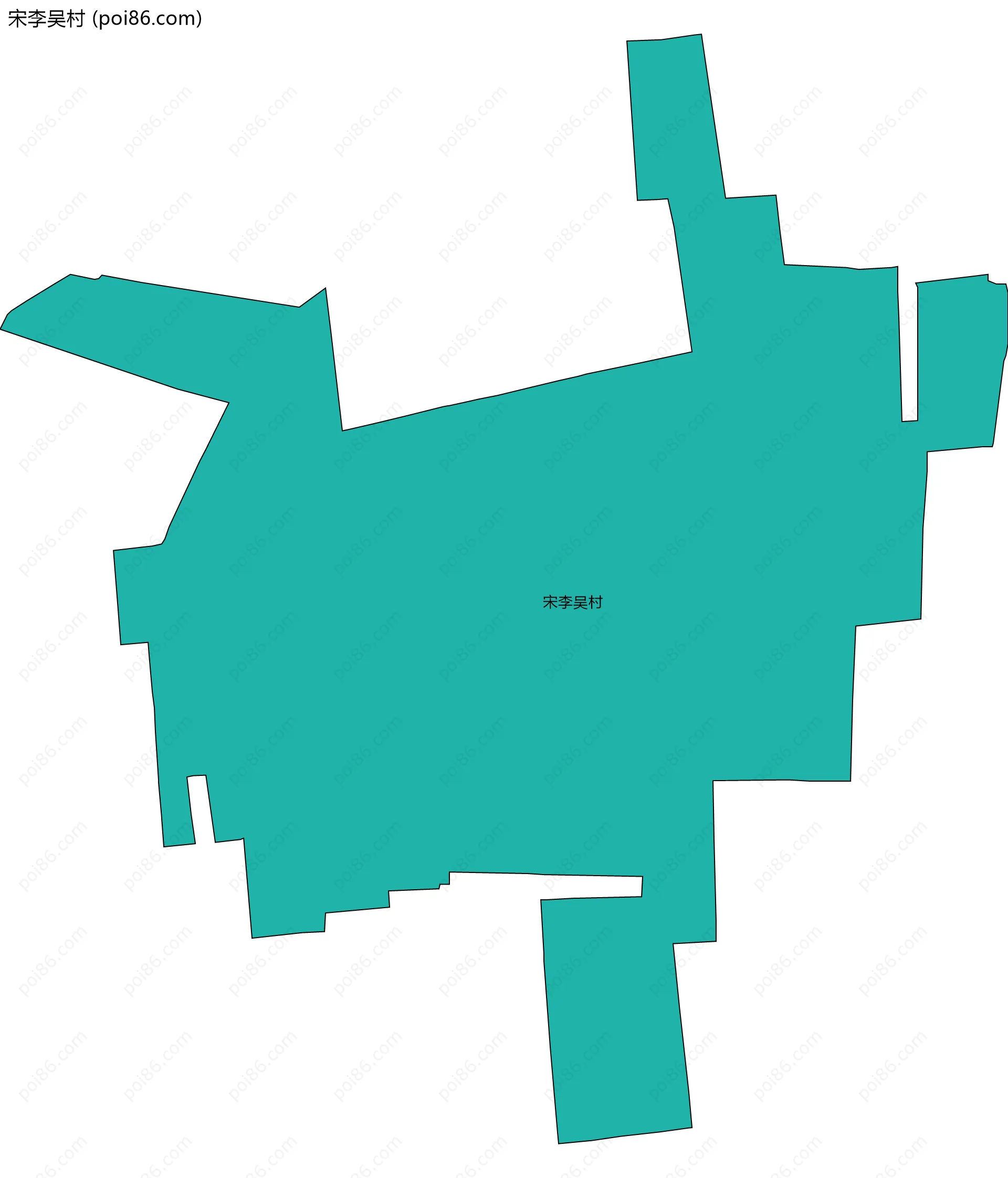 宋李吴村边界地图