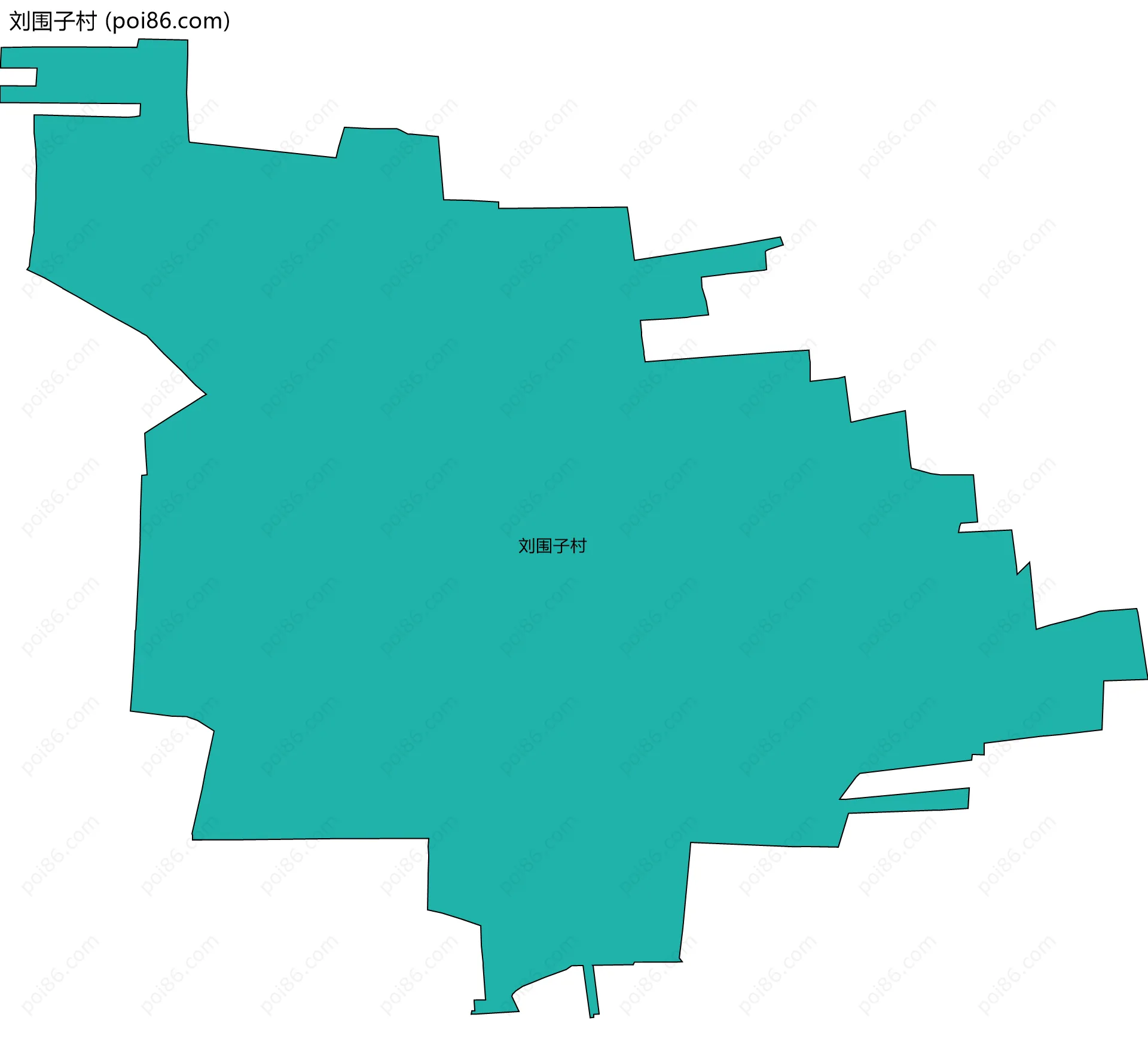 刘围子村边界地图