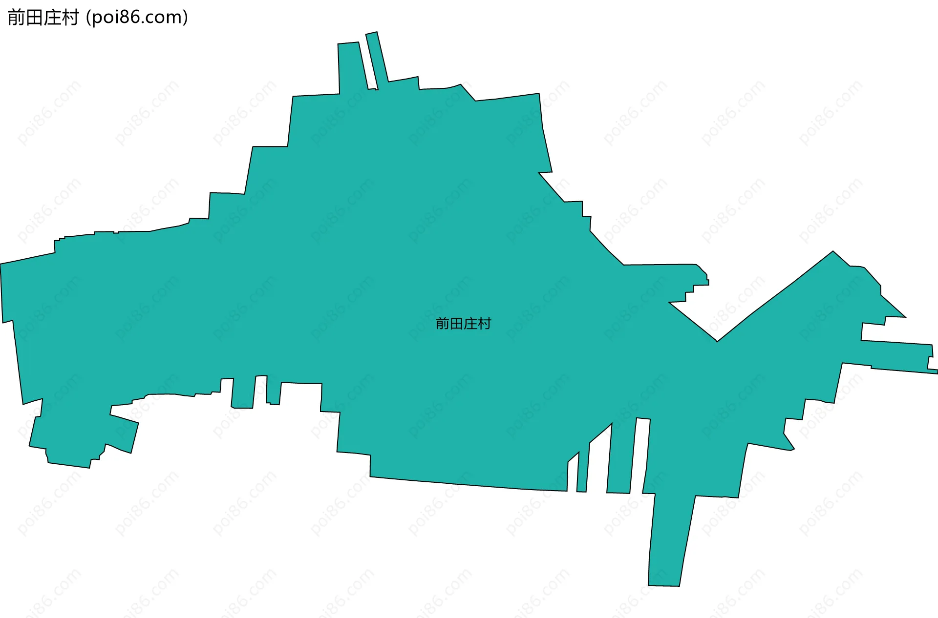 前田庄村边界地图