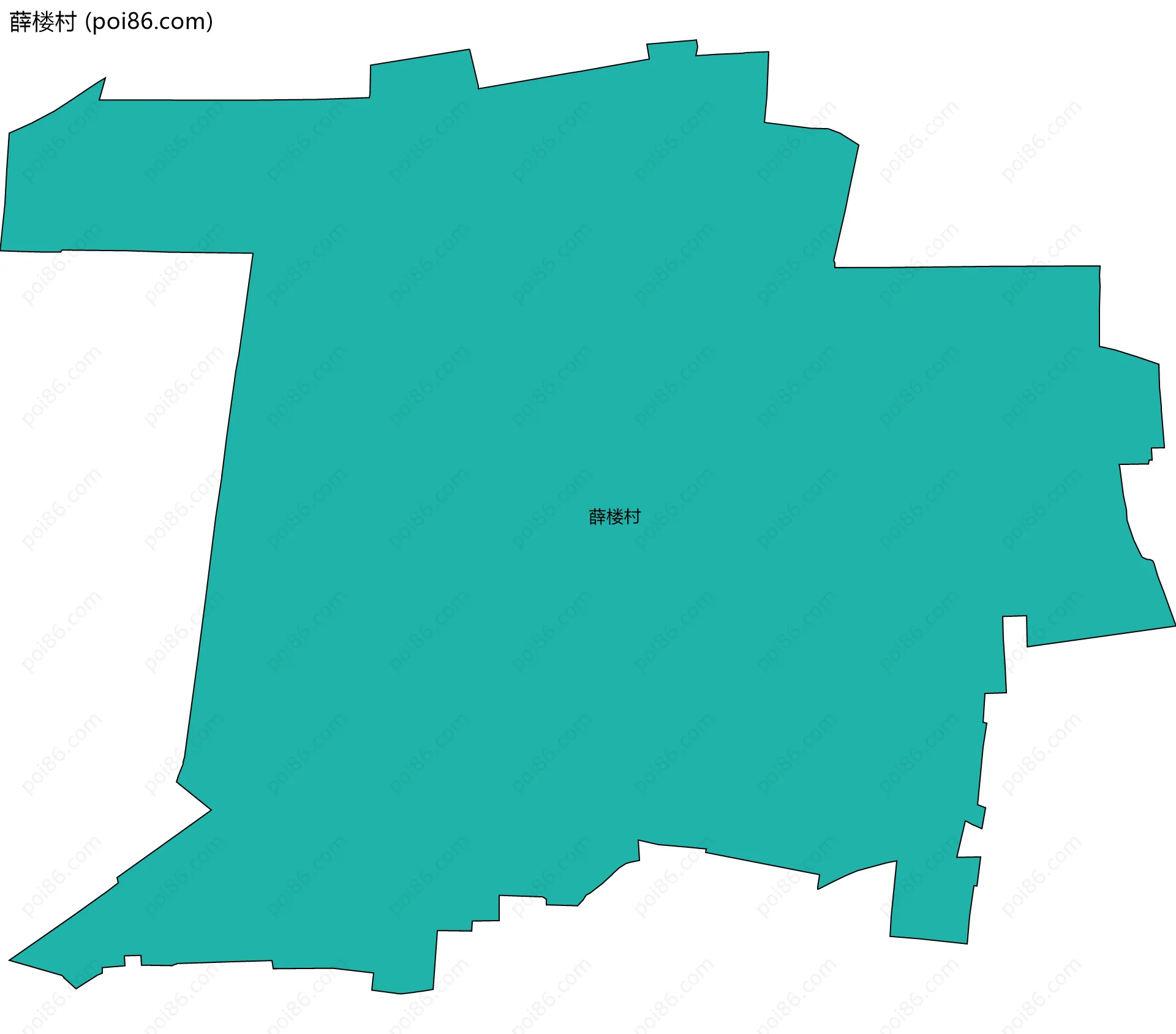 薛楼村边界地图