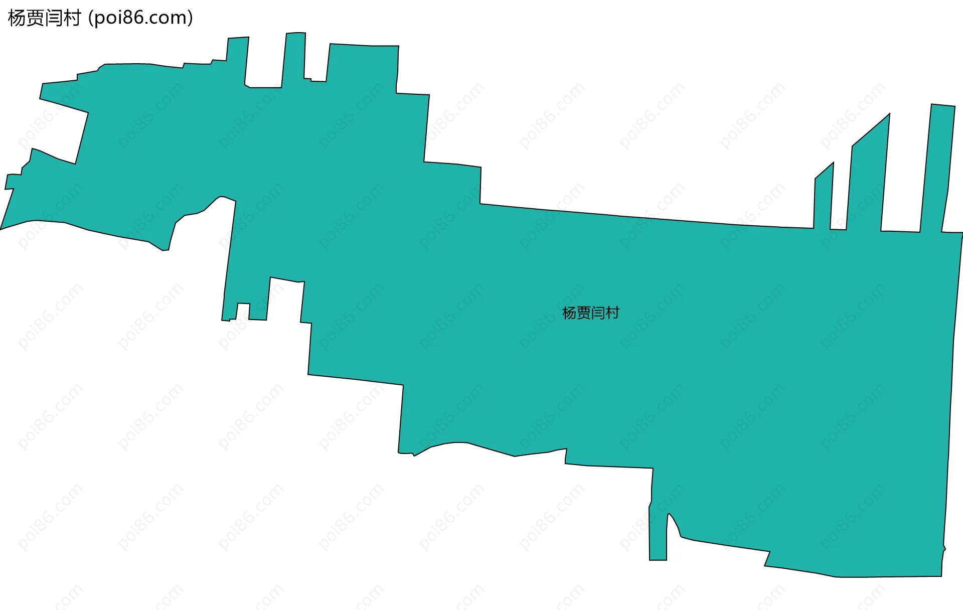 杨贾闫村边界地图