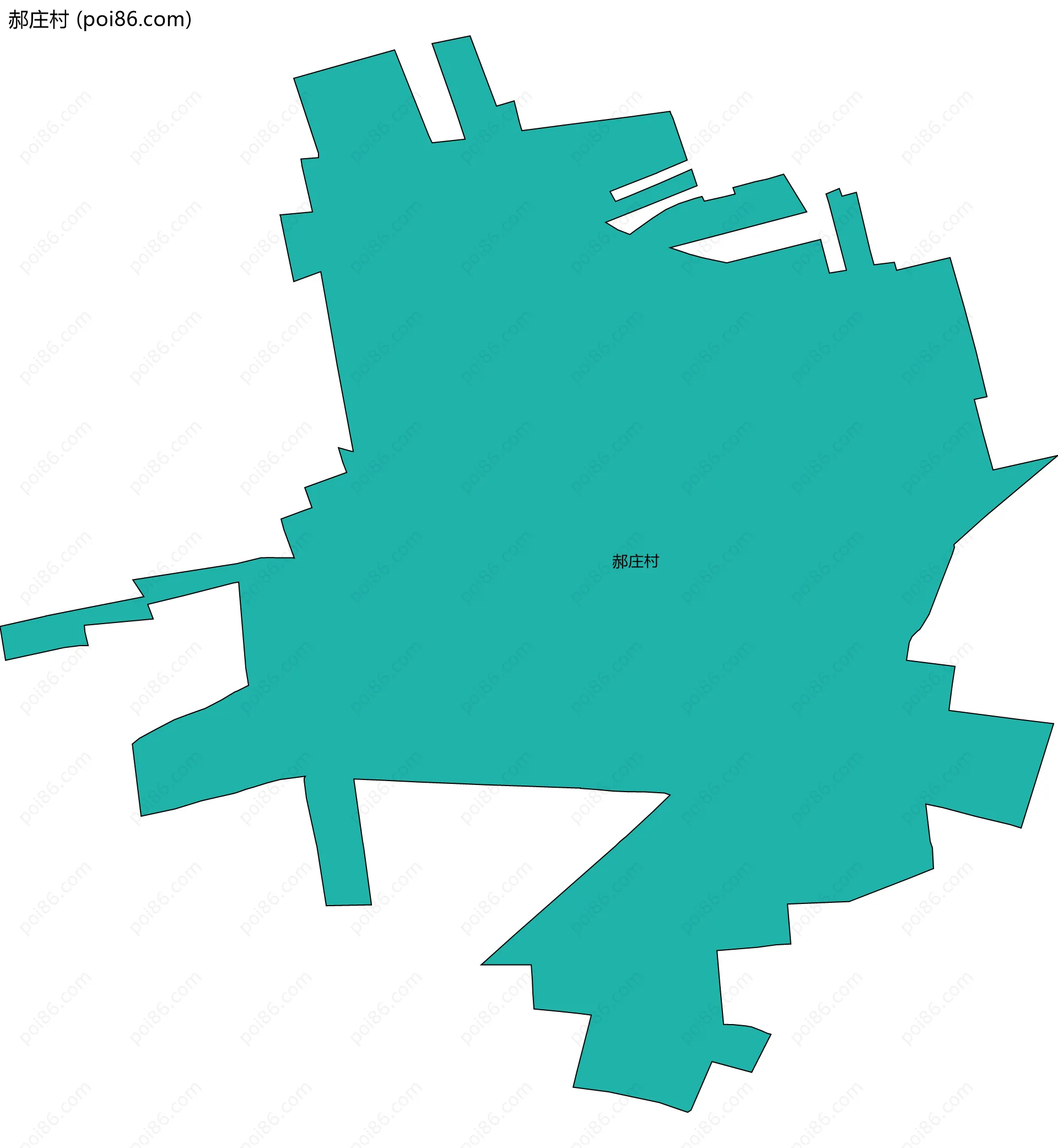 郝庄村边界地图