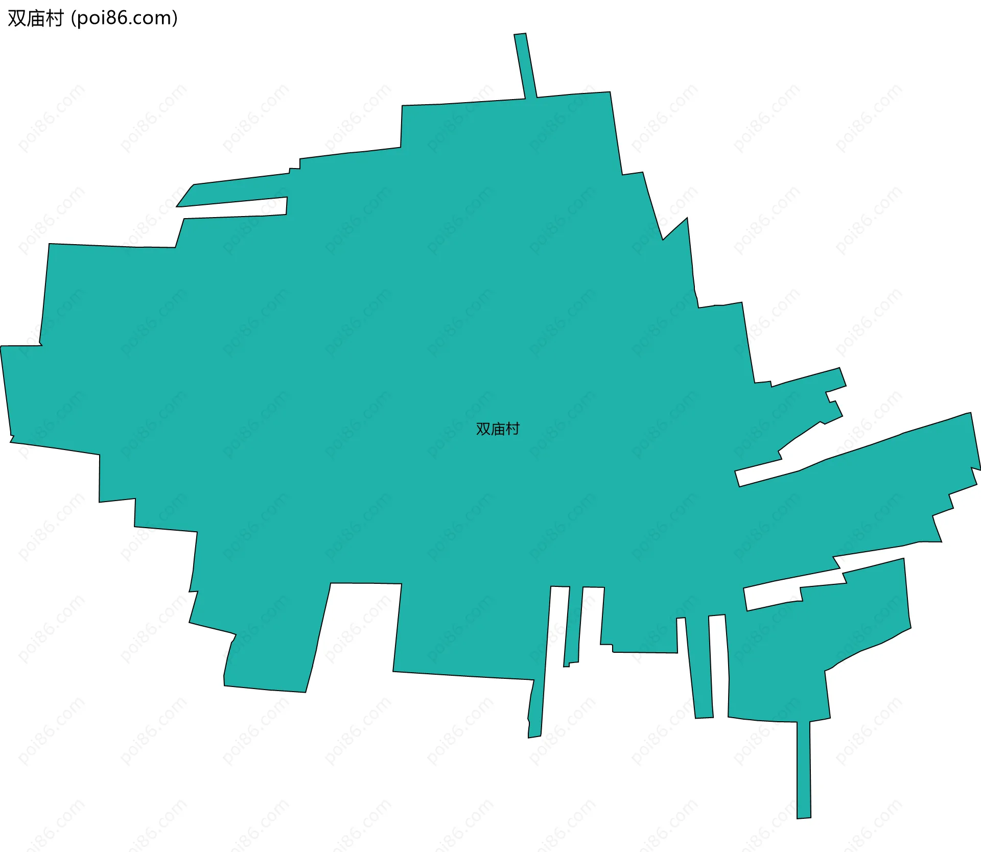 双庙村边界地图