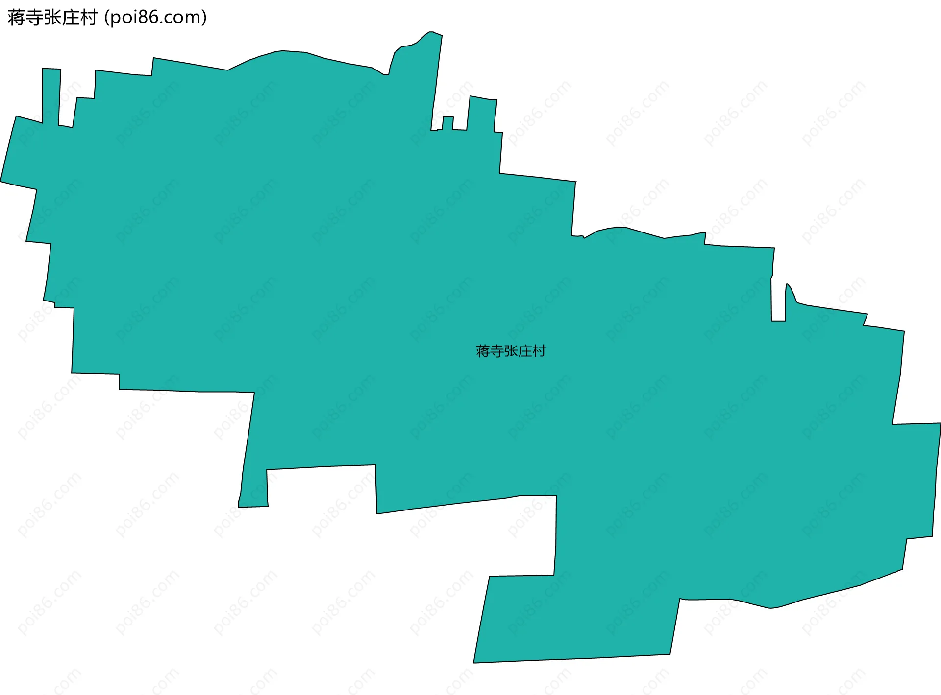 蒋寺张庄村边界地图