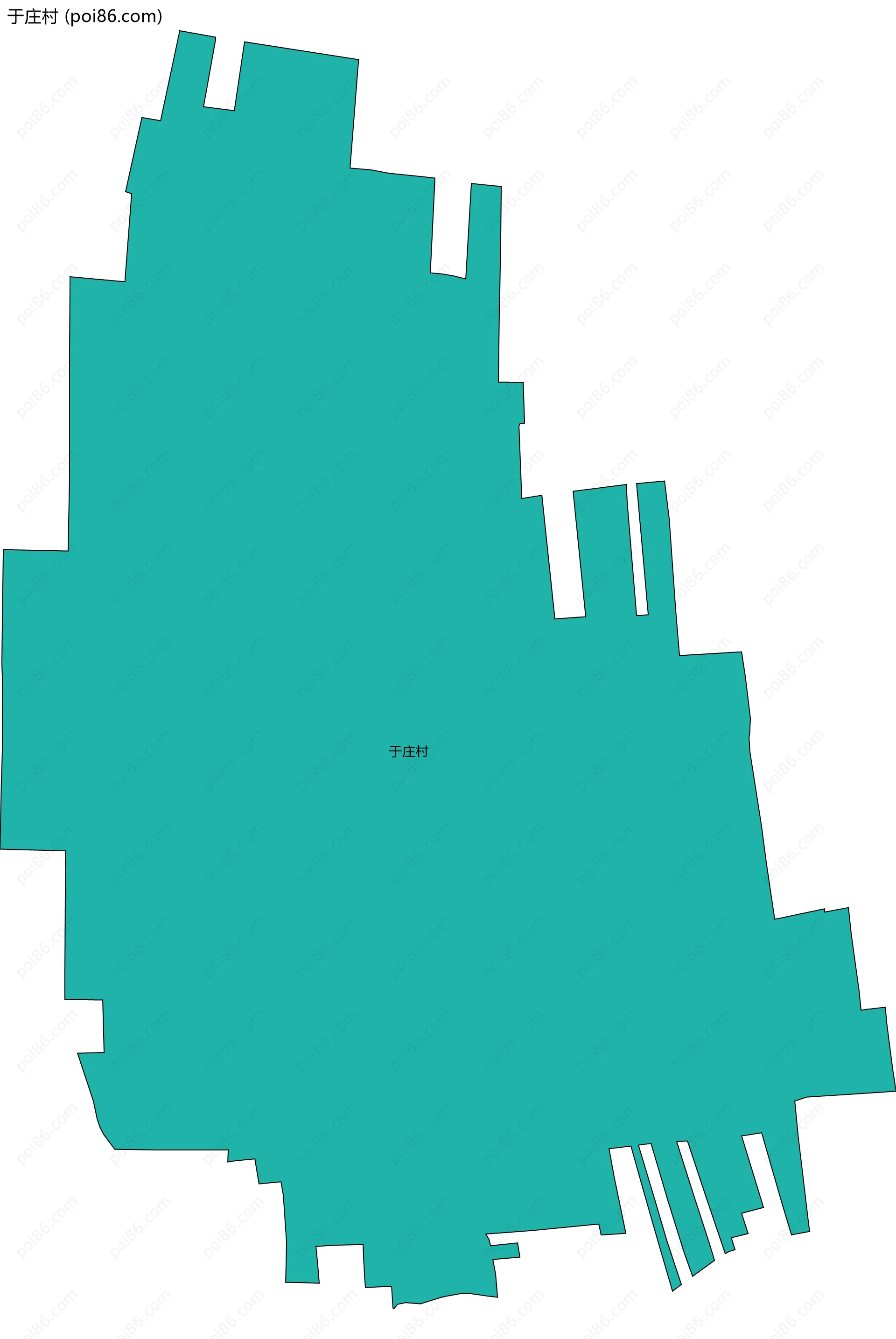 于庄村边界地图