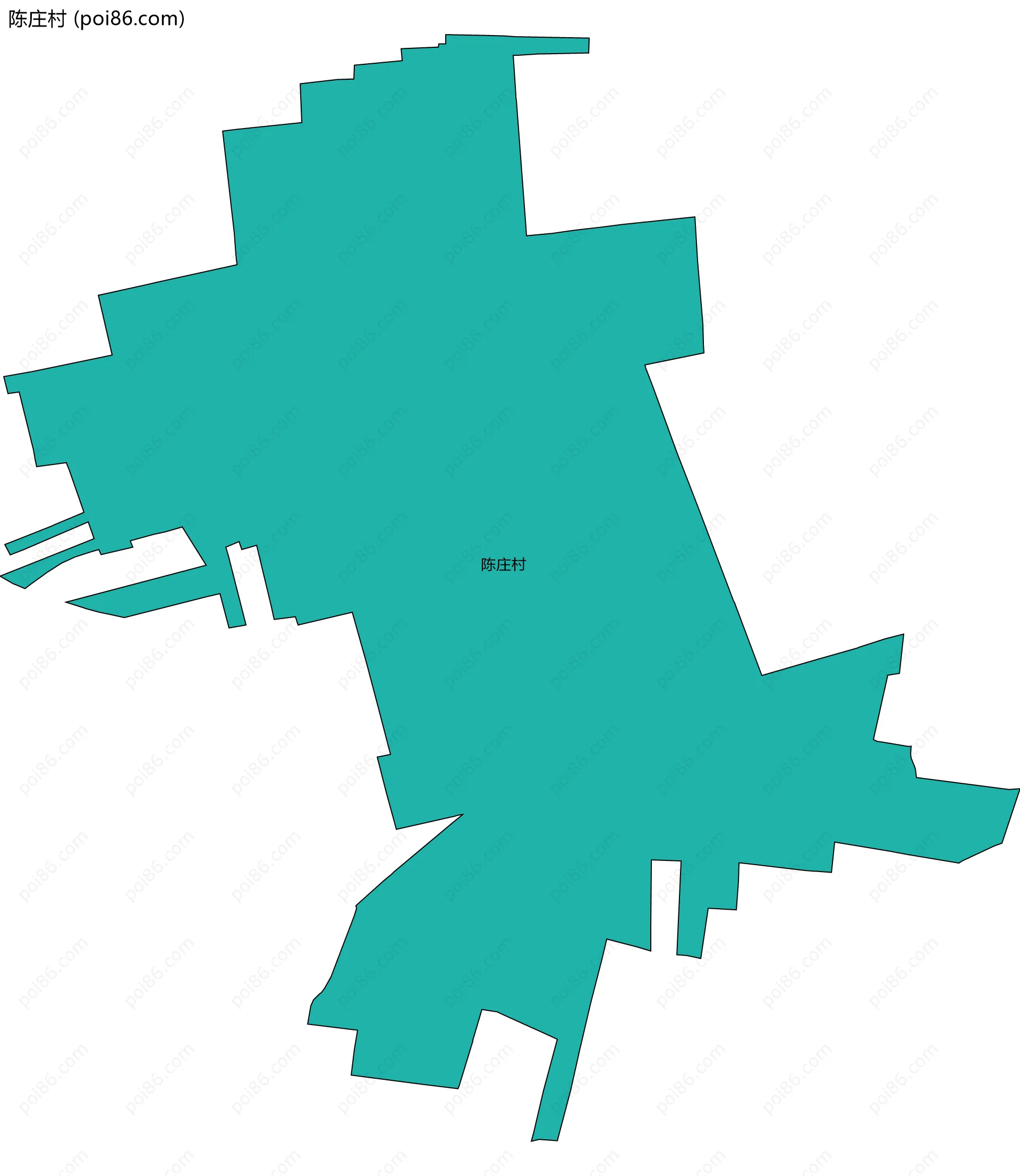 陈庄村边界地图