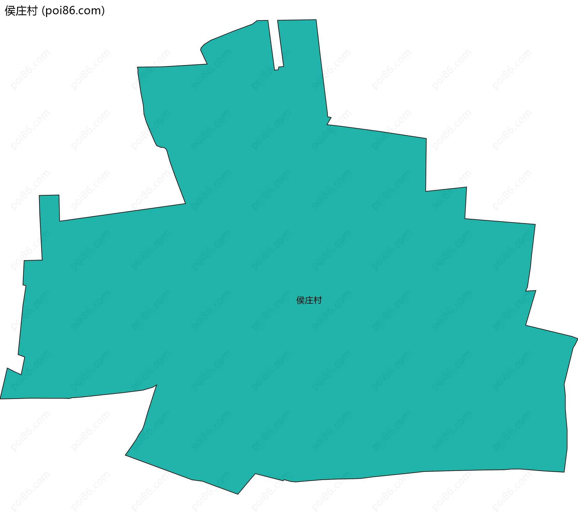 侯庄村边界地图