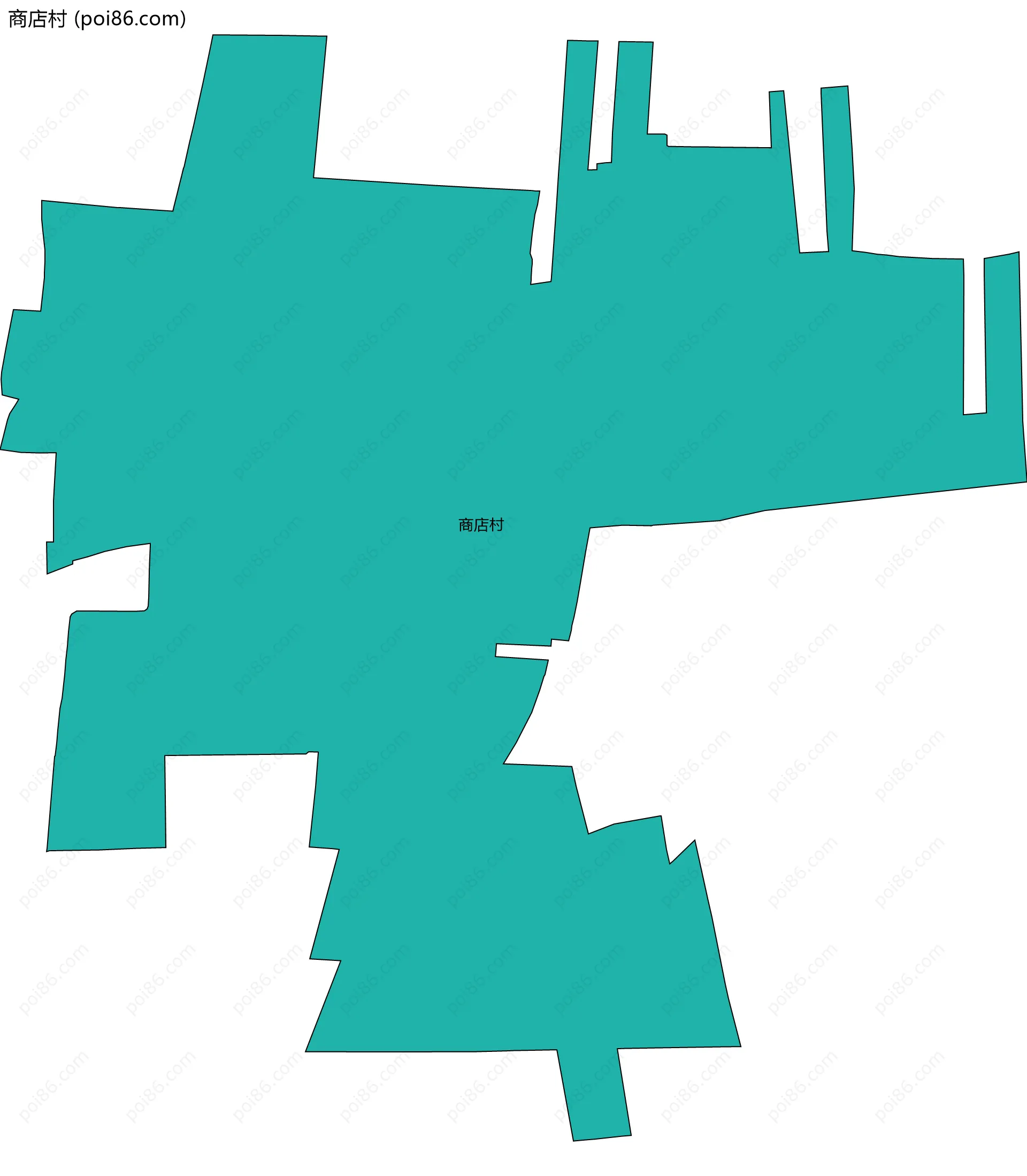 商店村边界地图